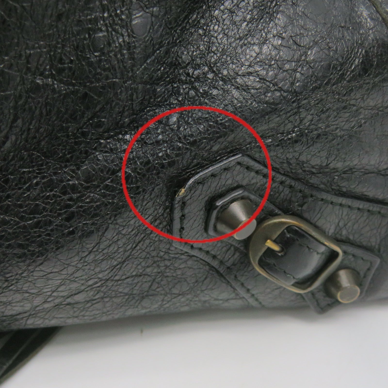 BALENCIAGA 牛皮皮革City 2Way Shoulder Bag手挽肩背兩用袋黑色