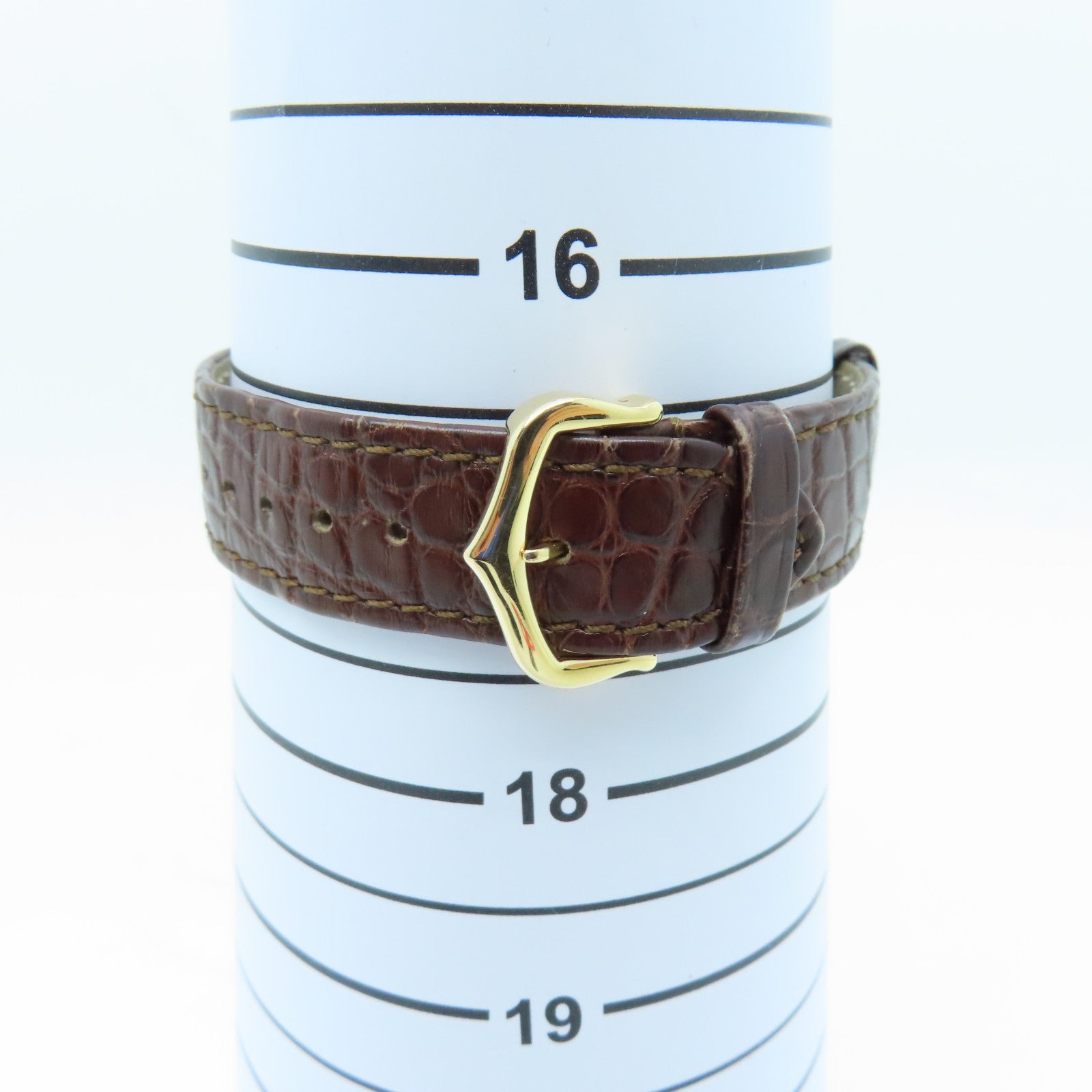 CARTIER Tank Solo K18 Watch Quartz Movement Gold/Brown