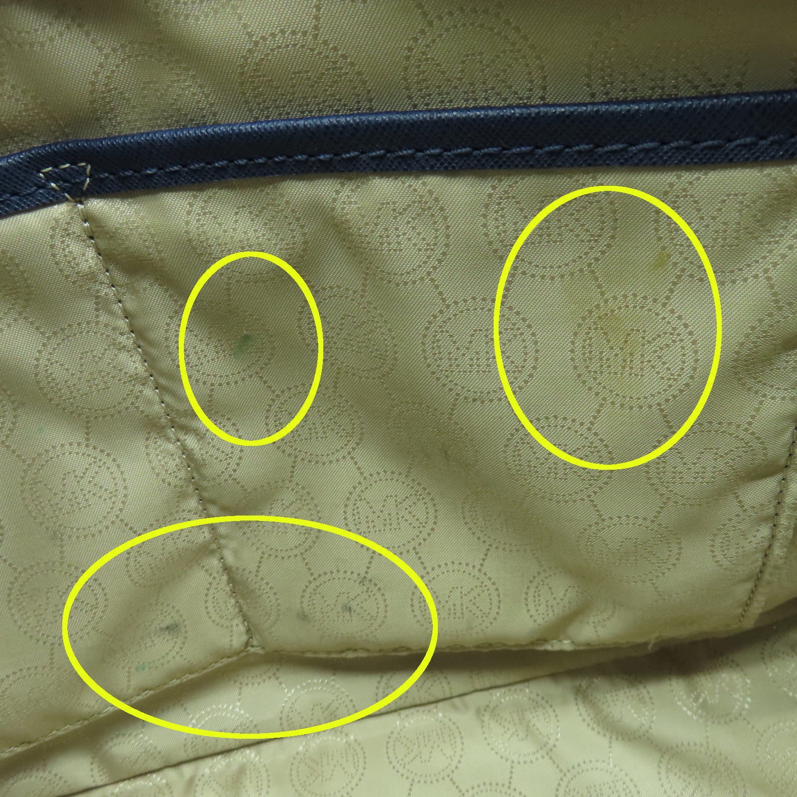 Michael Kors 皮革2way Shoulder Bag金扣手挽肩背两用袋蓝色