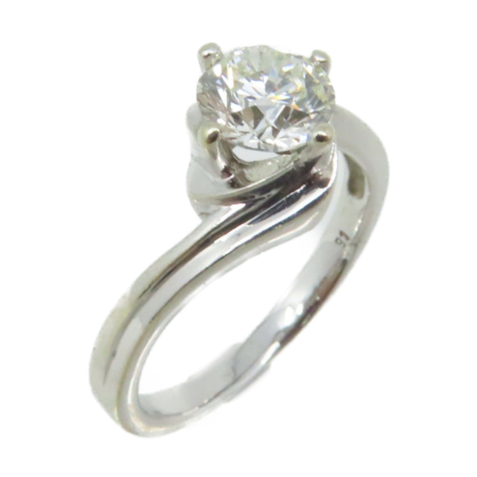 JEWELRY 18K白金/0.91ct鑽石Diamond Ring戒指US#6.25