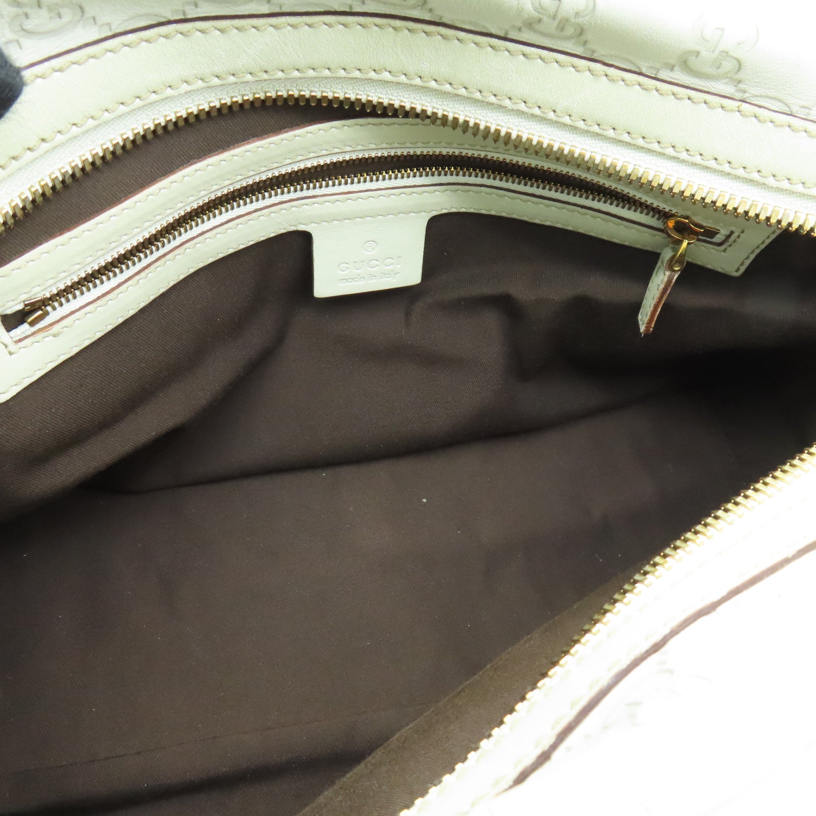 GUCCI 牛皮皮革Shoulder Bag金扣肩背袋白色