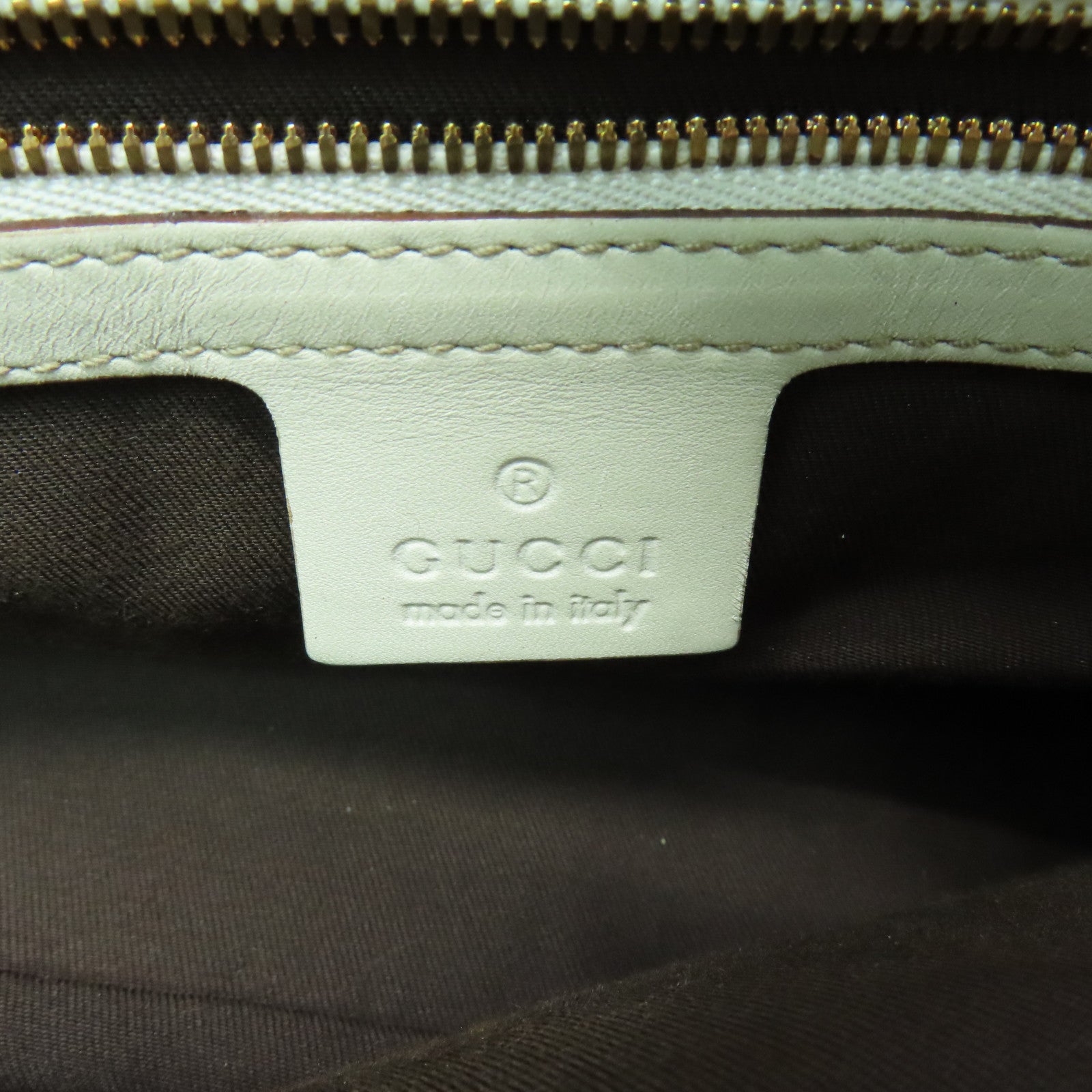 GUCCI 牛皮皮革Shoulder Bag金扣肩背袋白色