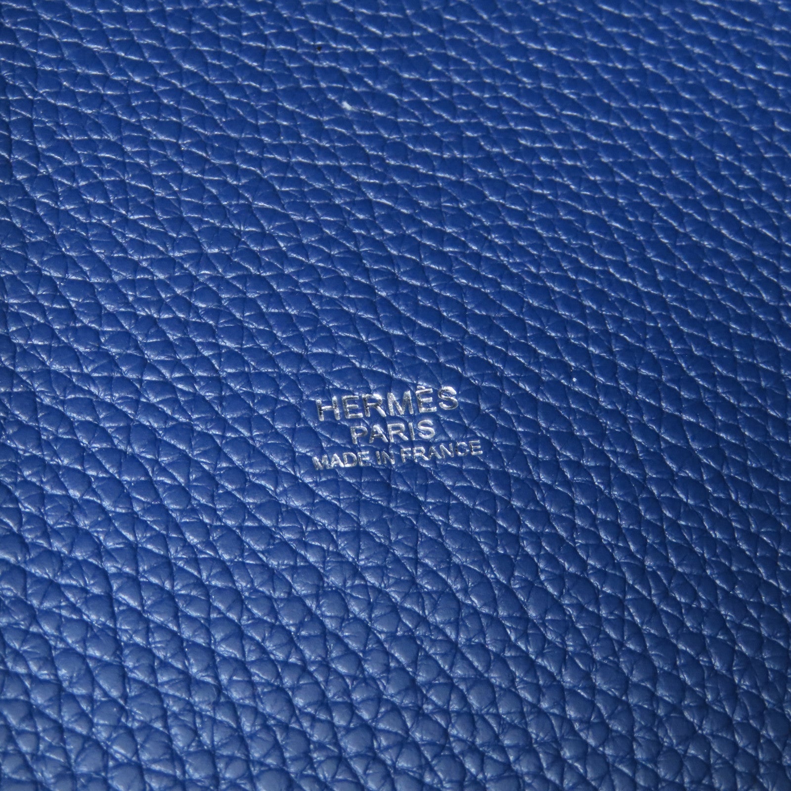 HERMES Clemence皮革Picotin GM銀扣手挽袋Bleu Saphir寶石藍色
