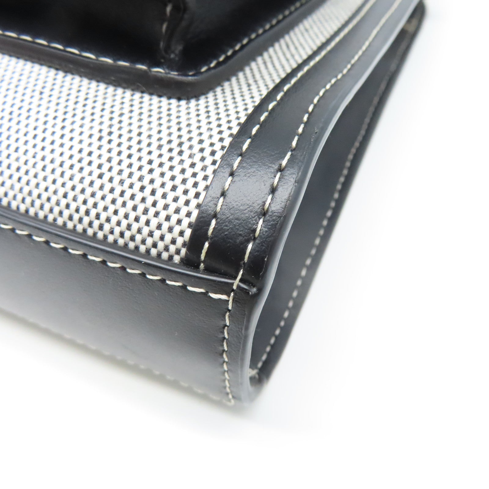 BURBERRY 帆布2 Way Shoulder金扣手挽肩背兩用袋黑色/灰色
