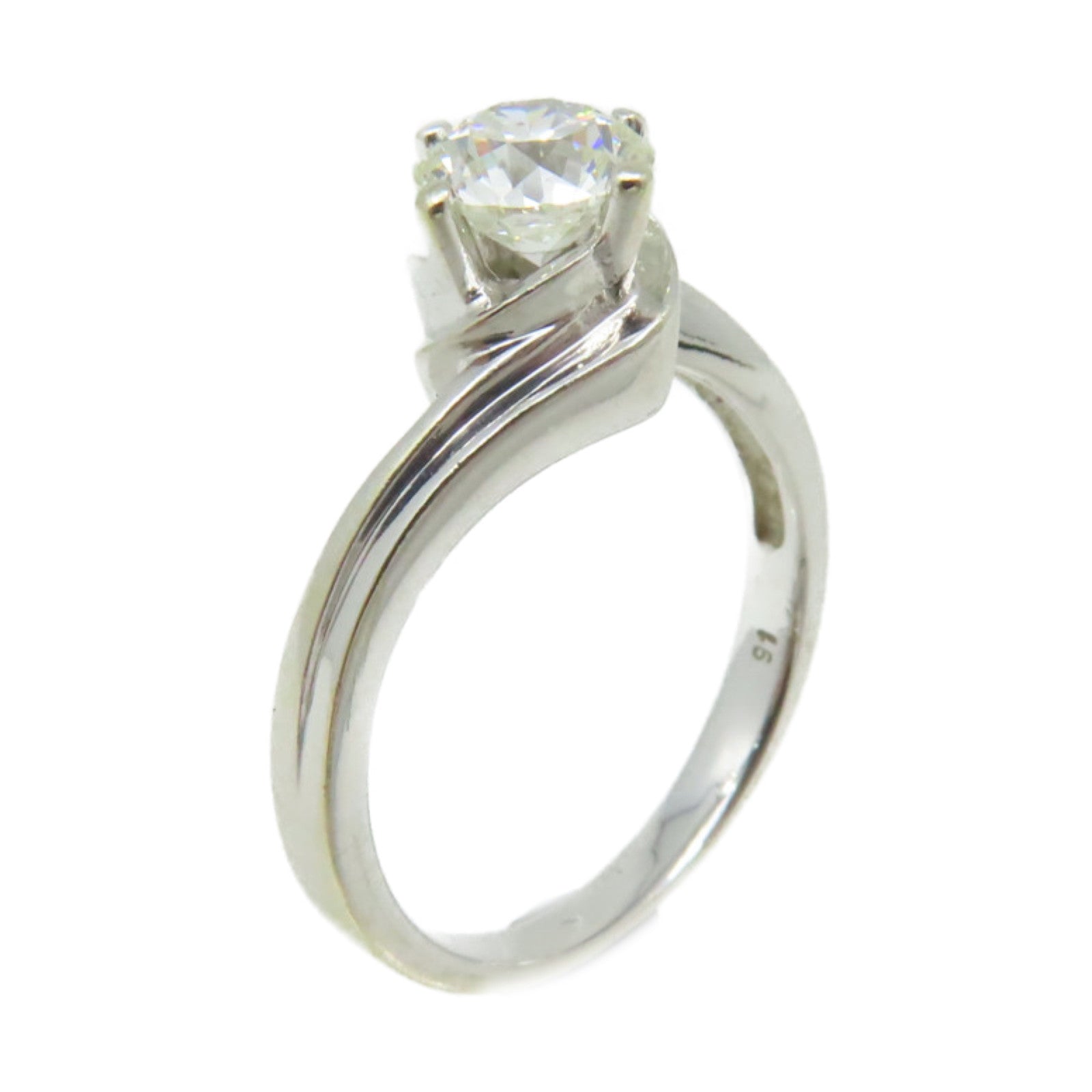 JEWELRY 18K白金/0.91ct鑽石Diamond Ring戒指US#6.25