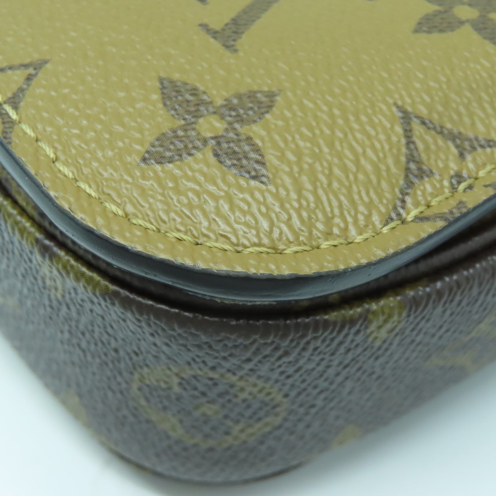 LOUIS VUITTON Monogram Reverse Pochette Metis金扣肩背袋棕色
