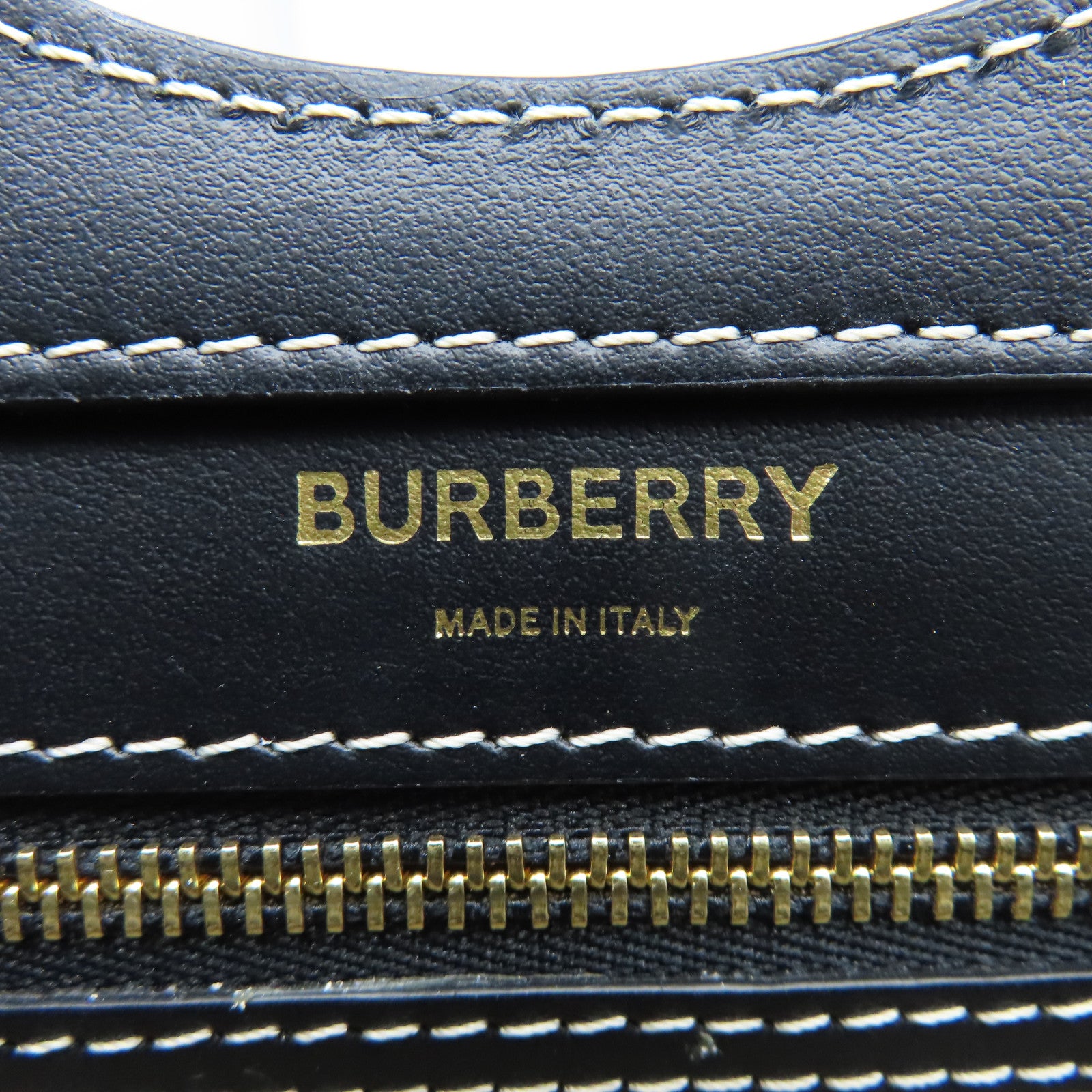 BURBERRY 帆布2 Way Shoulder金扣手挽肩背兩用袋黑色/灰色