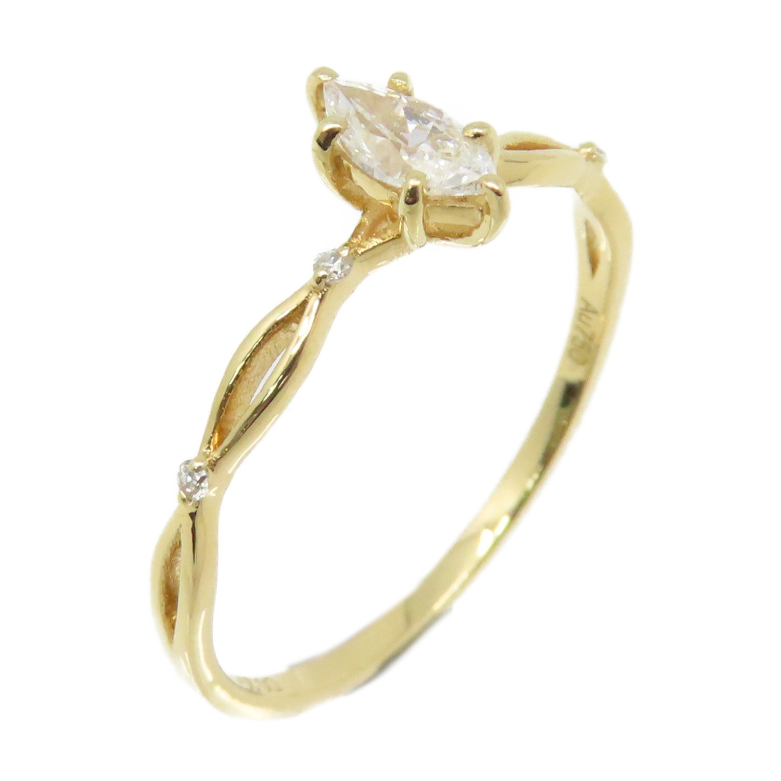 JEWELRY 18K黃金/0.20ct鑽石Diamond Ring戒指US#6