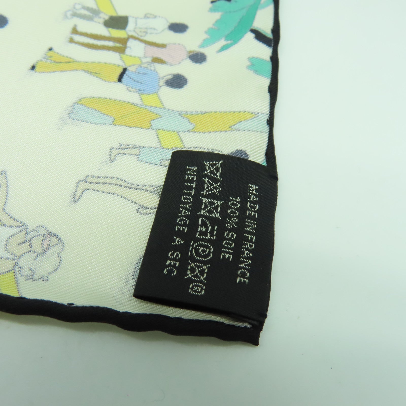 HERMES 絲質Scarf 90x90絲巾綠色/黃色
