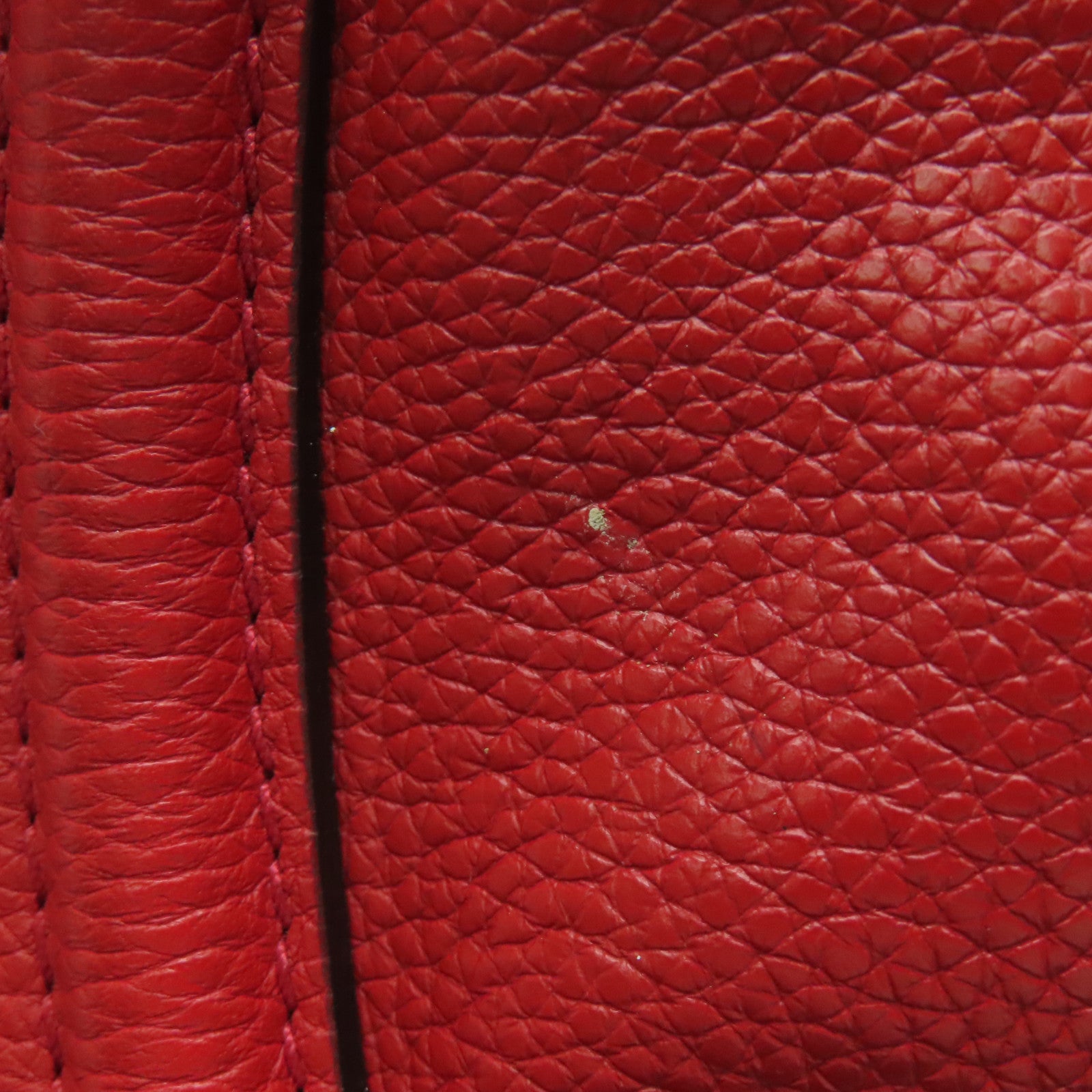 CELINE 牛皮皮革Mini Luggage金扣手挽袋紅色