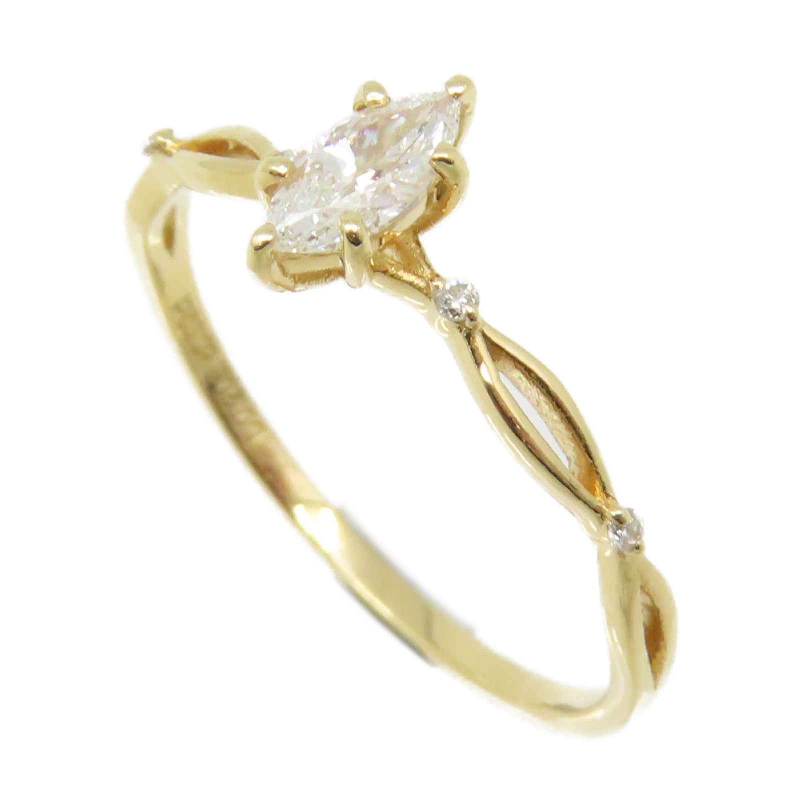 JEWELRY 18K黃金/0.20ct鑽石Diamond Ring戒指US#6