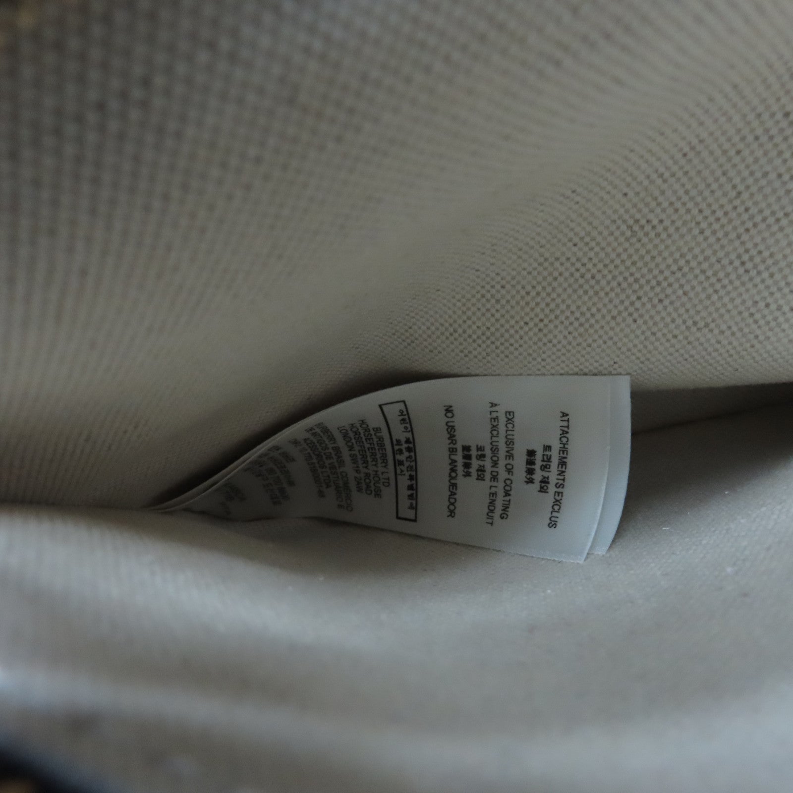 BURBERRY 帆布2 Way Shoulder金扣手挽肩背兩用袋黑色/灰色