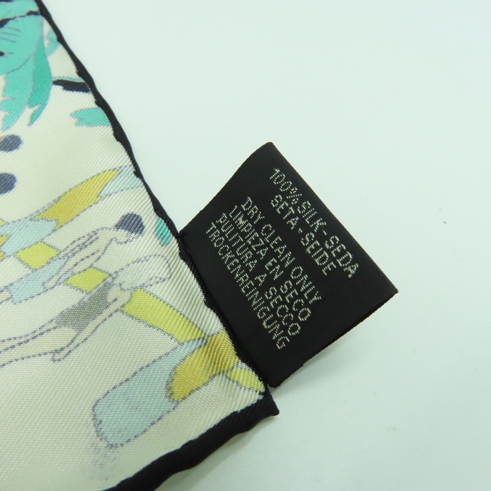 HERMES 絲質Scarf 90x90絲巾綠色/黃色