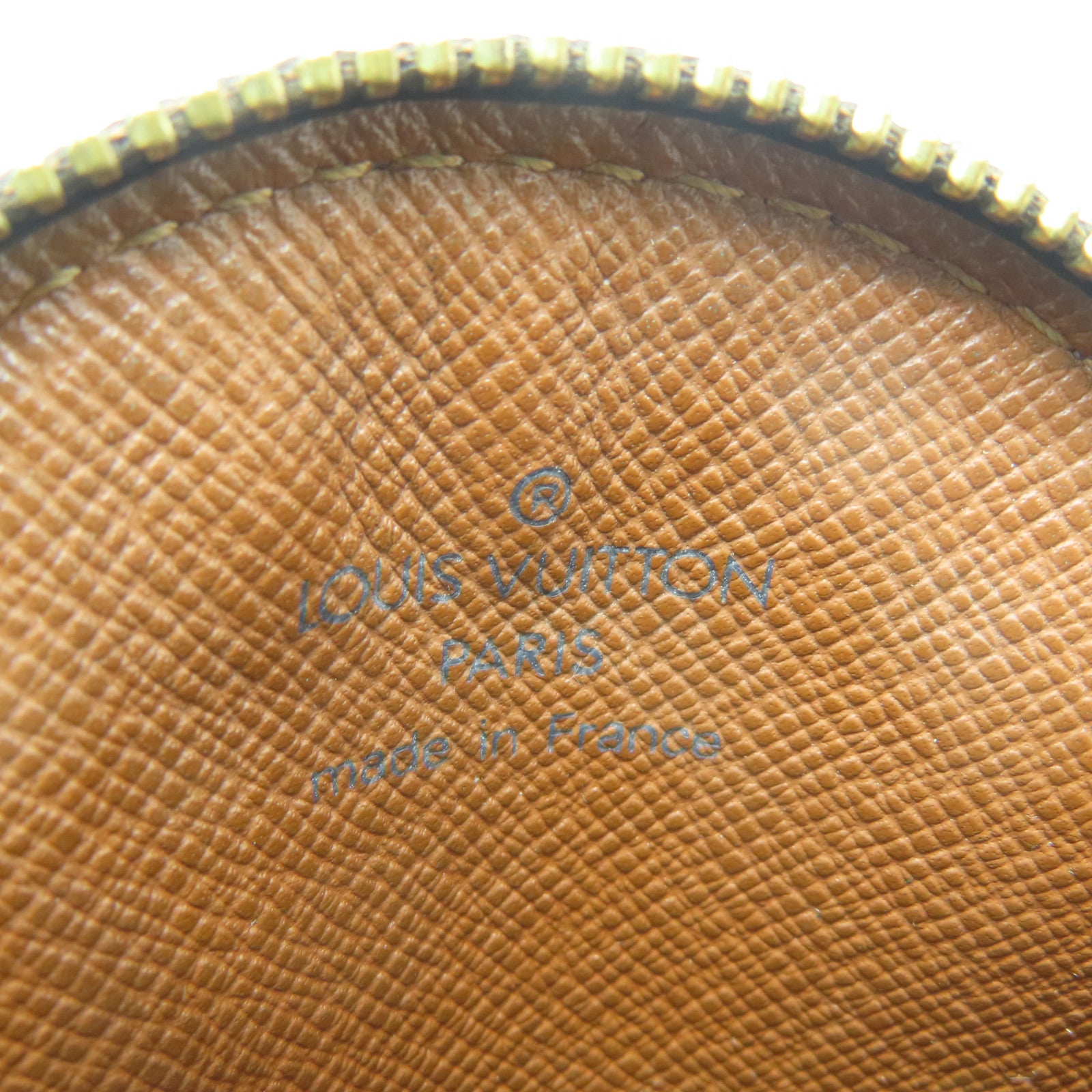 LOUIS VUITTON Monogram Coin Case金扣零钱包棕色