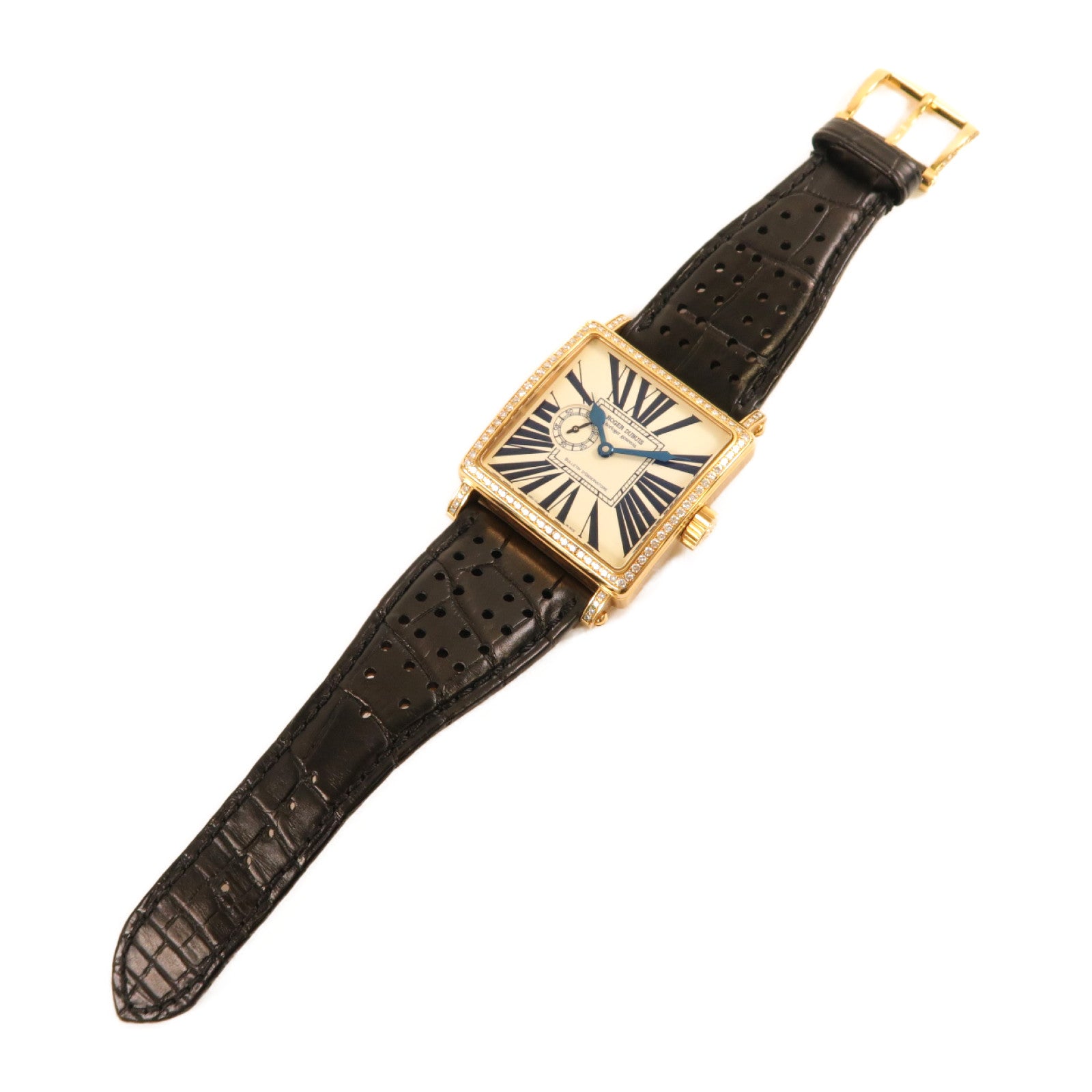 ROGER DUBUIS 18K黃金Golden Square手錶自動機芯米色