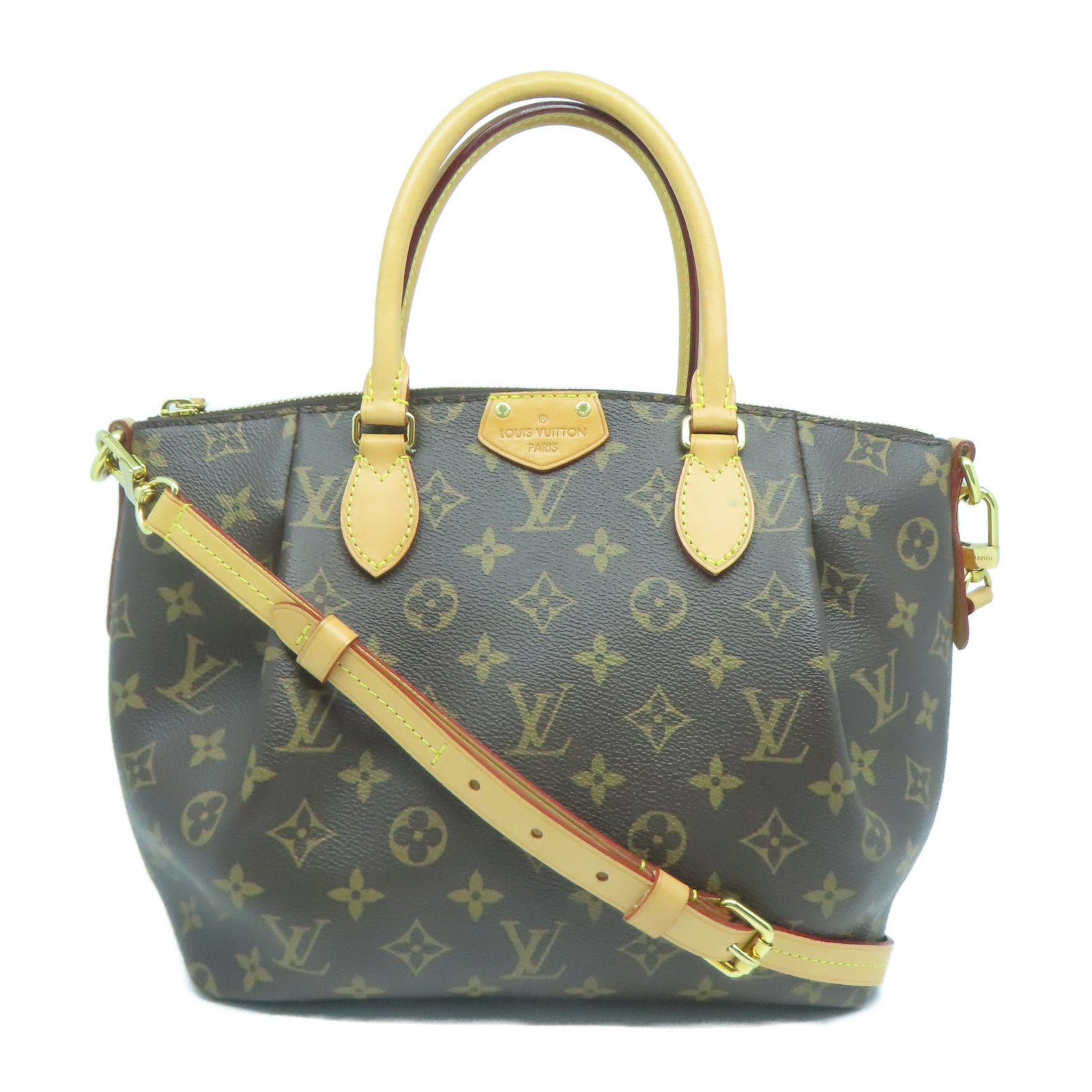 LOUIS VUITTON Monogram Turenne PM金扣手挽肩背兩用袋啡色
