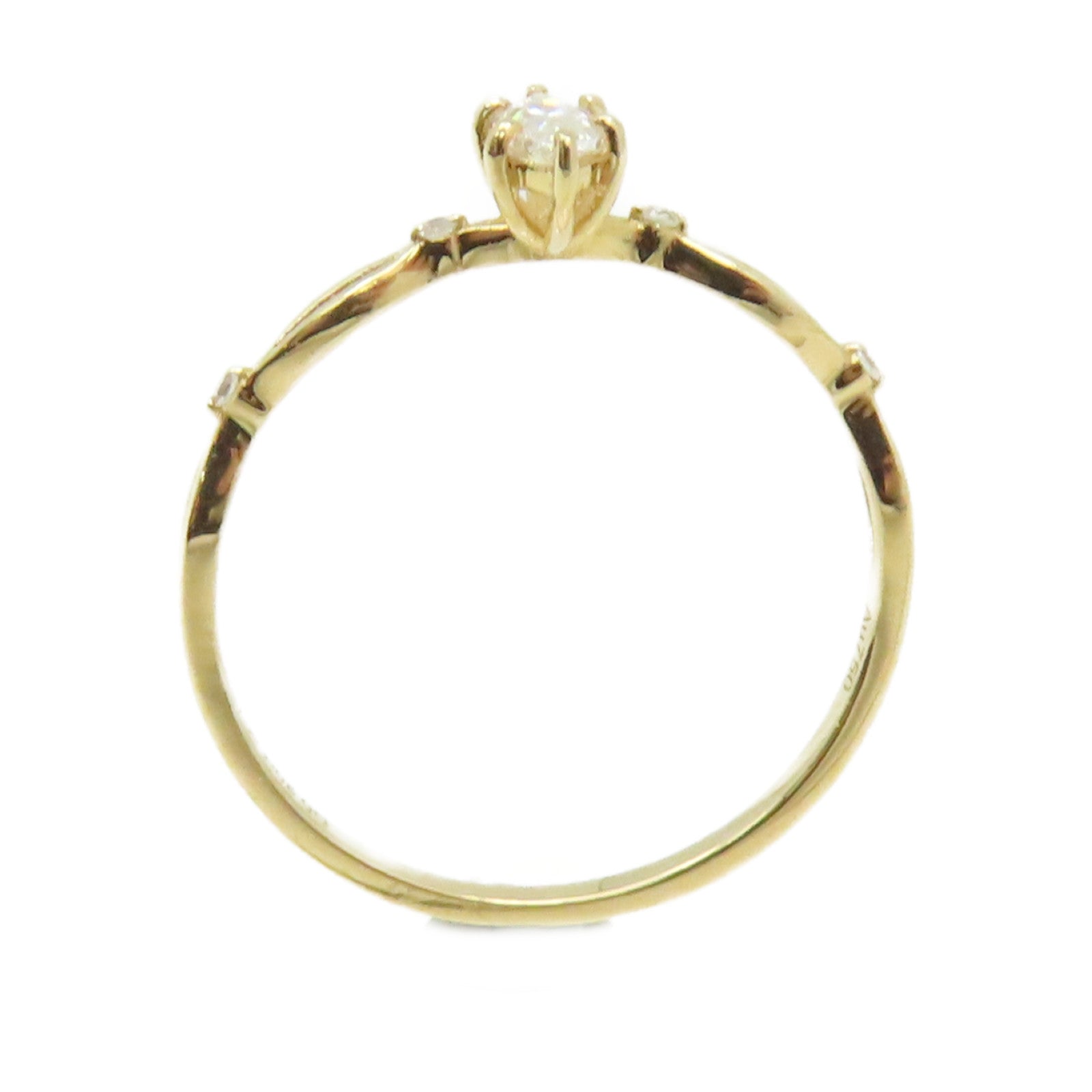 JEWELRY 18K黃金/0.20ct鑽石Diamond Ring戒指US#6
