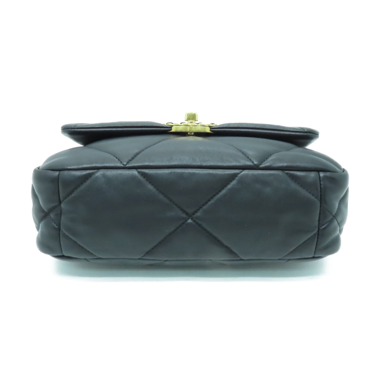 CHANEL 【激減優惠】菱格牛皮皮革Chain Shoulder Bag金扣/銀扣手挽肩背兩用袋黑色
