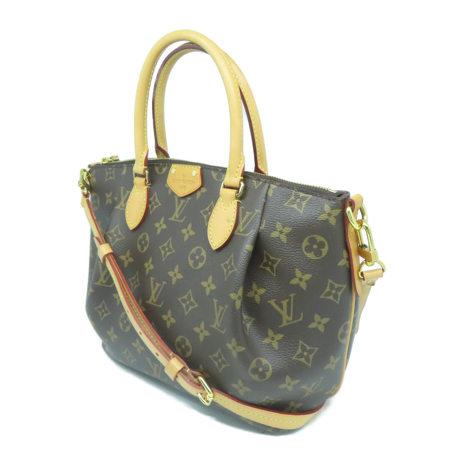 LOUIS VUITTON Monogram Turenne PM金扣手挽肩背兩用袋啡色
