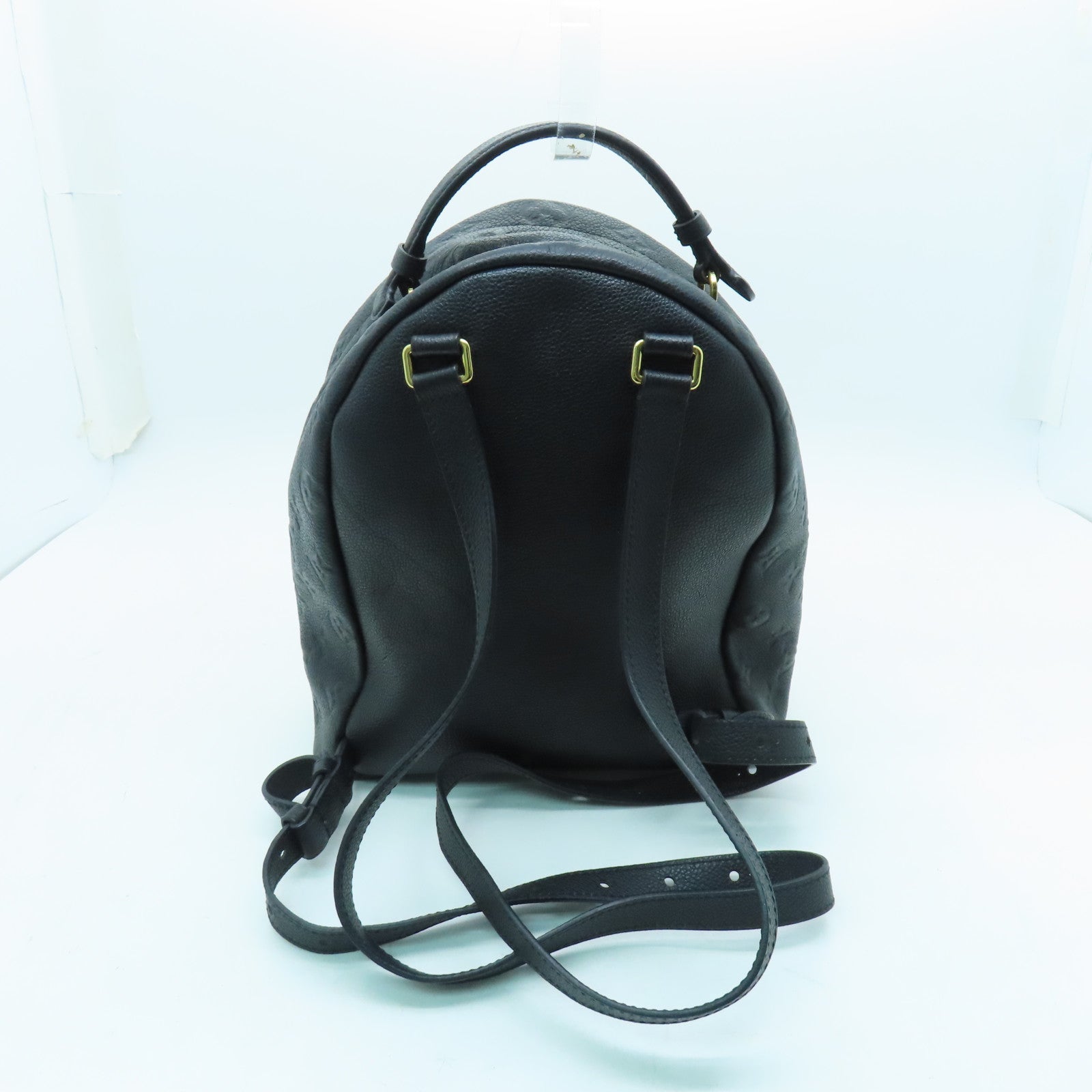 LOUIS VUITTON Monogram Empreinte Sorbonne Gold Buckle Backpack Black