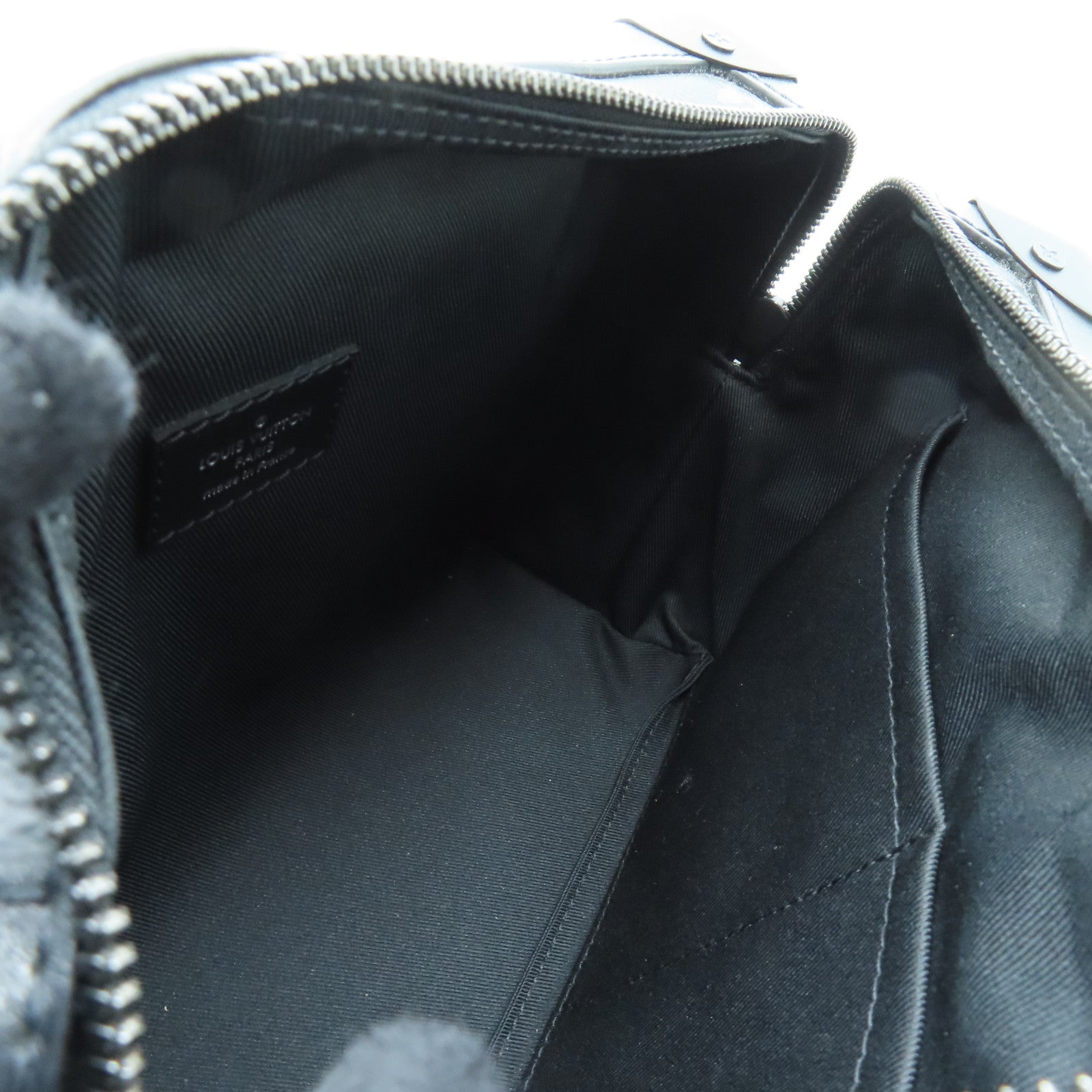 LOUIS VUITTON Monogram Eclipse Soft Trunk Black Buckle Shoulder Bag Black