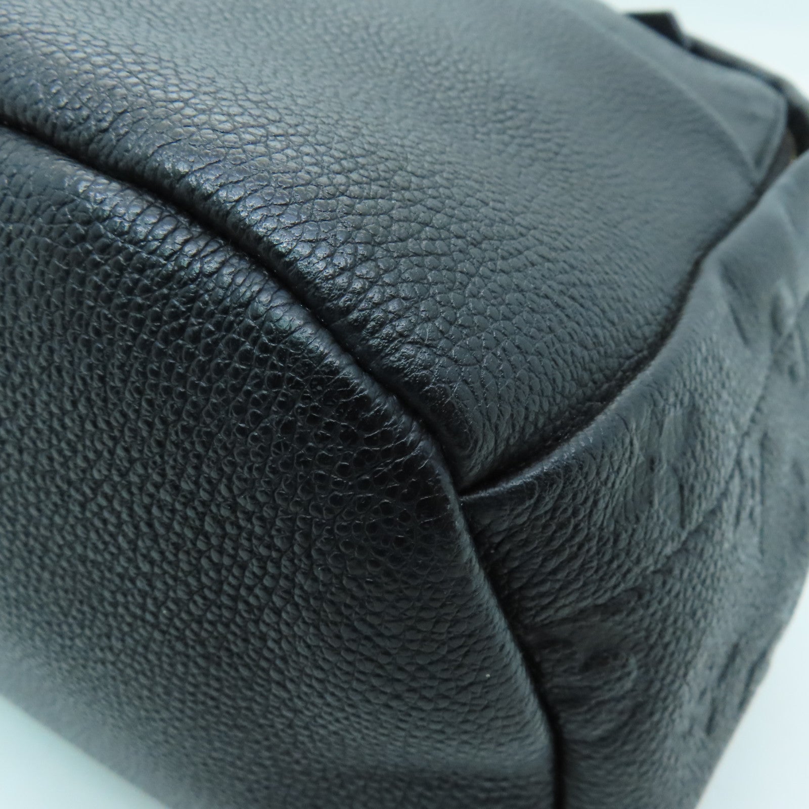 LOUIS VUITTON Monogram Empreinte Sorbonne Gold Buckle Backpack Black