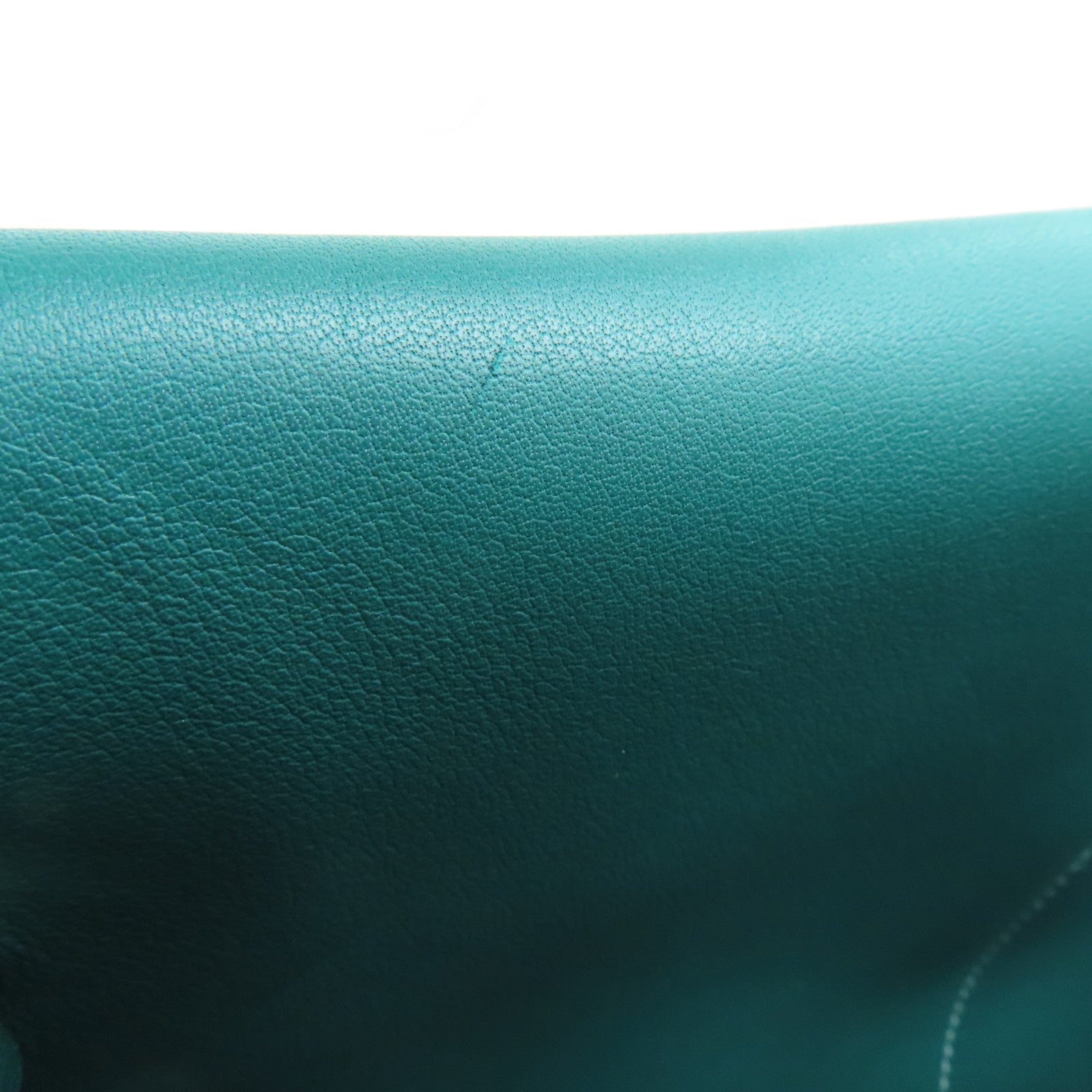 HERMES Clemence皮革Halzan 31銀扣手挽肩背兩用袋Vert Vertigo綠色
