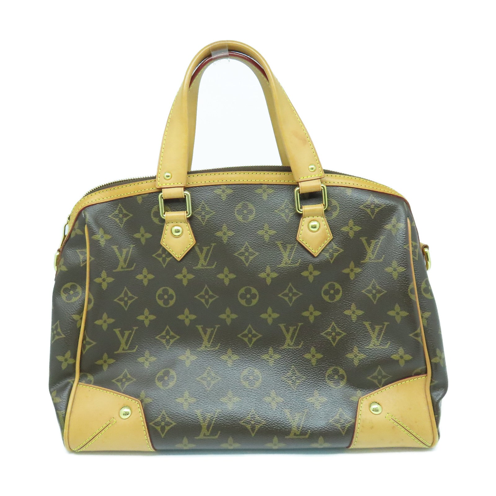 LOUIS VUITTON Mongram Retrio PM 2 Way Shoulder Tote Bag金扣手挽肩背两用袋啡色