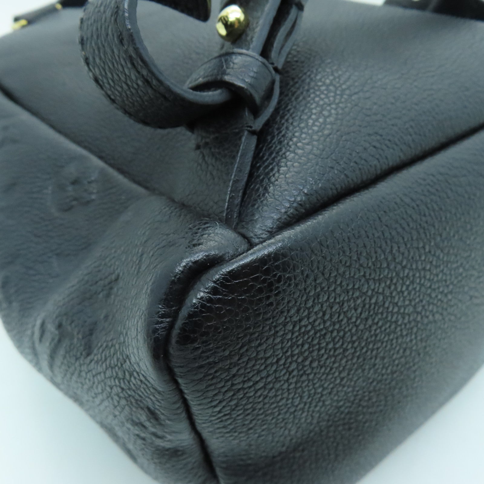 LOUIS VUITTON Monogram Empreinte Sorbonne Gold Buckle Backpack Black