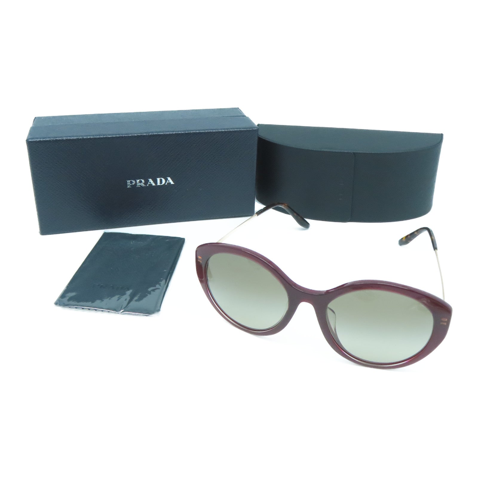 PRADA PVC/金屬Sunglasses太陽眼鏡紅色/金色