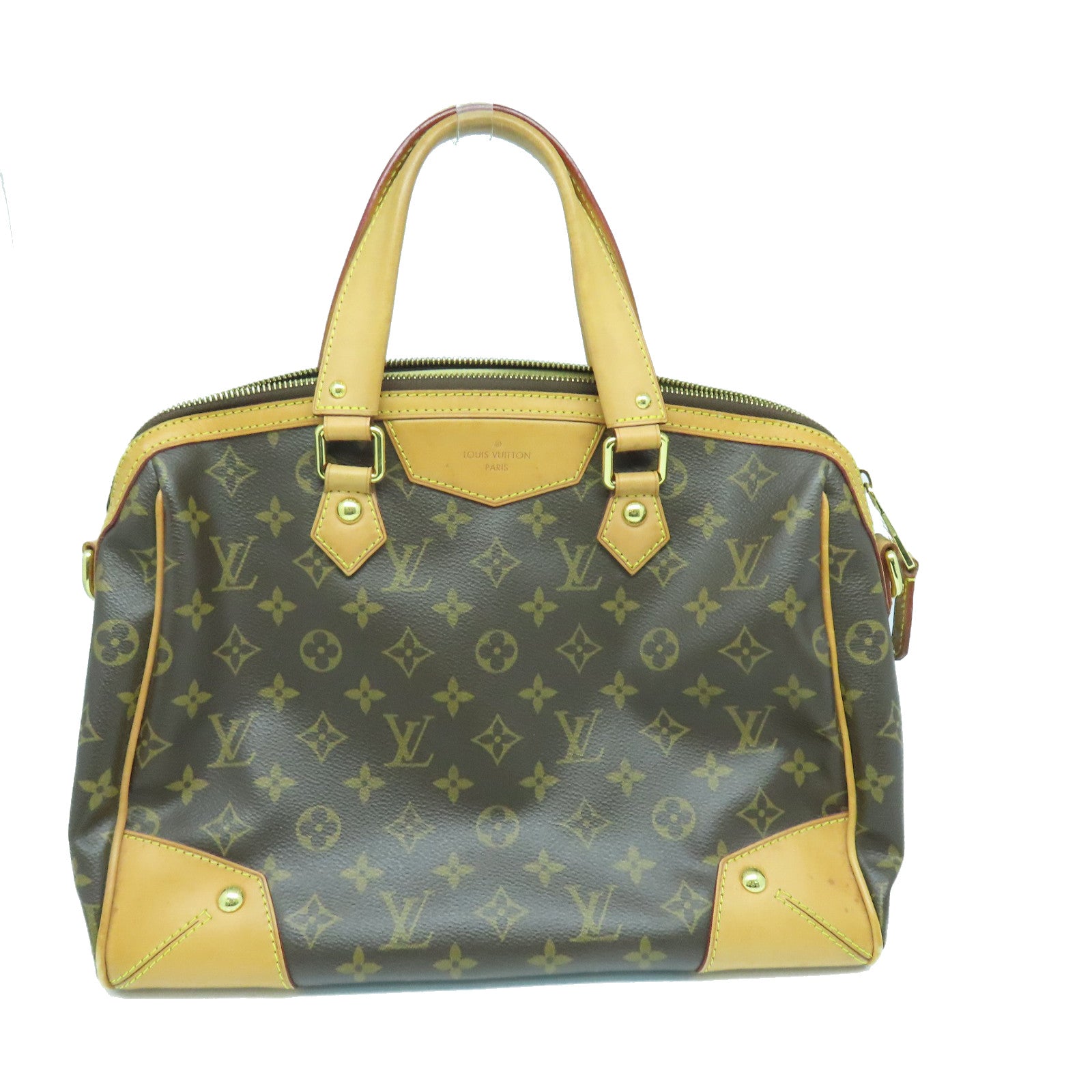 LOUIS VUITTON Mongram Retrio PM 2 Way Shoulder Tote Bag金扣手挽肩背两用袋啡色