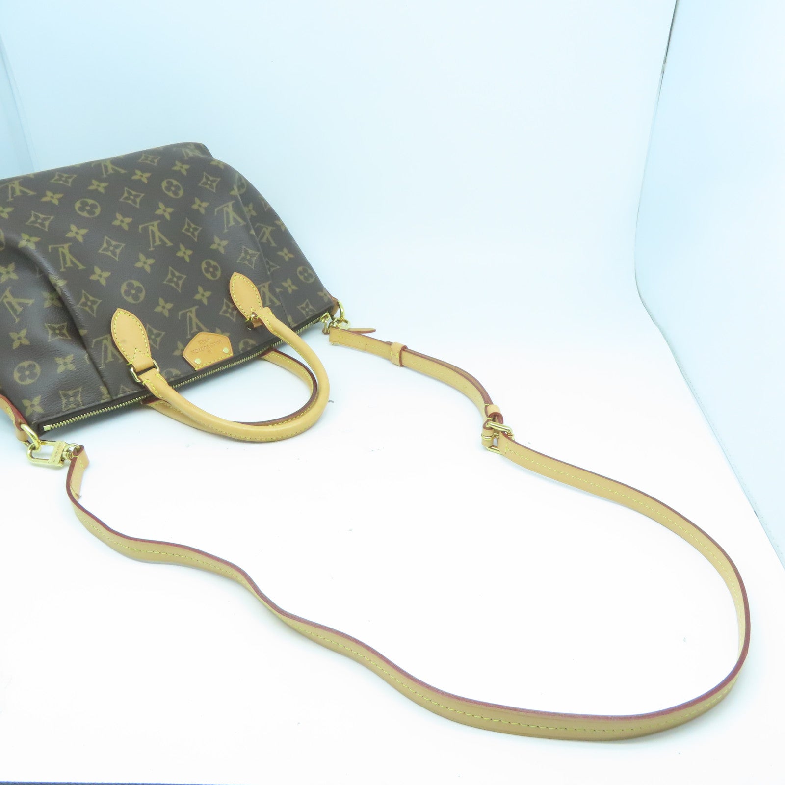 LOUIS VUITTON Monogram Turenne PM金扣手挽肩背兩用袋啡色