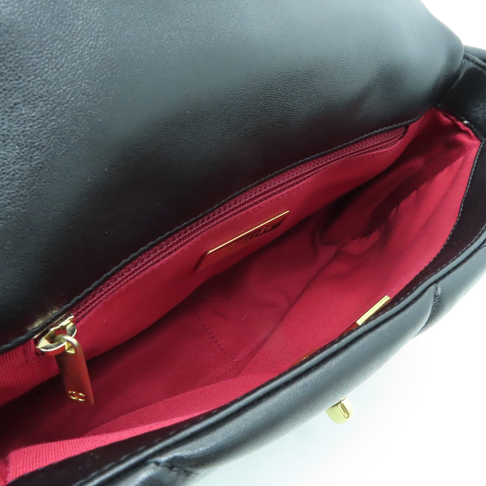 CHANEL 【激減優惠】菱格牛皮皮革Chain Shoulder Bag金扣/銀扣手挽肩背兩用袋黑色
