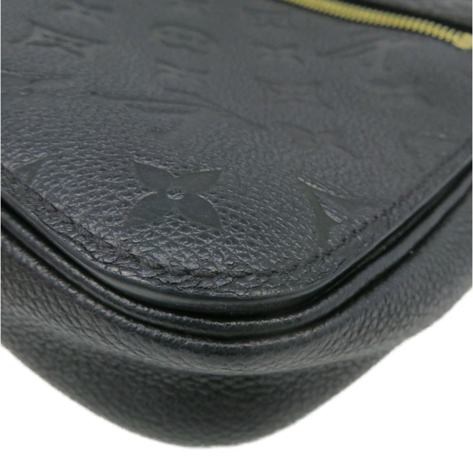 LOUIS VUITTON Monogram Empreinte Pochette Metis金扣手挽肩背两用袋黑色