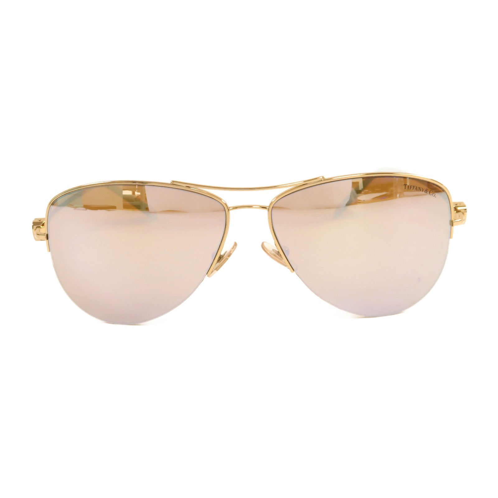 TIFFANY＆CO 金屬/PVC Sunglassess太陽眼鏡金色/湖水綠色