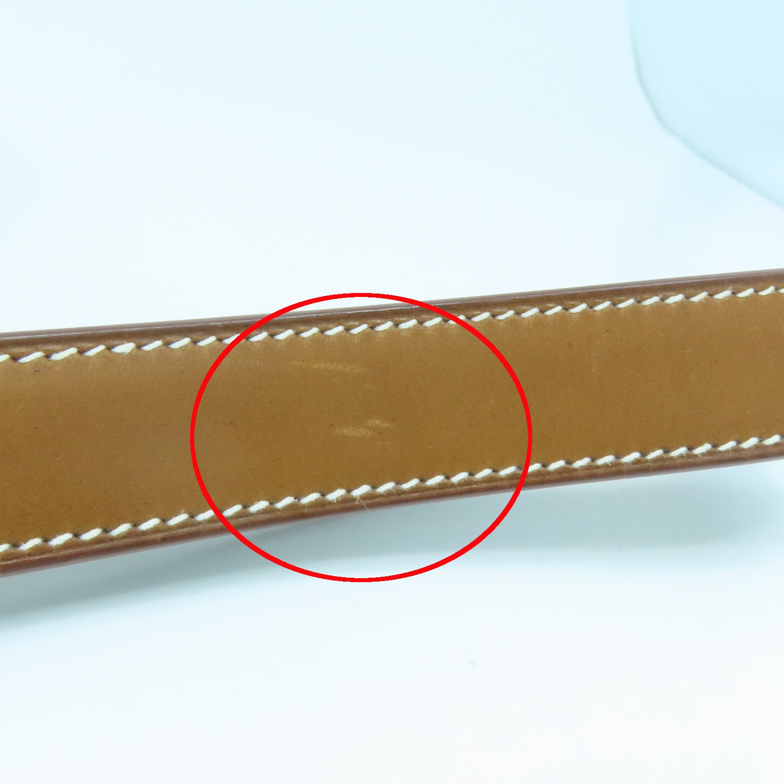 HERMES Toile帆布/Barenia皮革Kelly Depeches 25银扣手拿包白色/啡色
