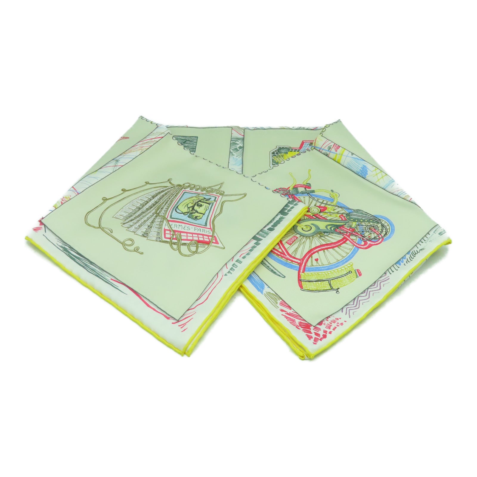 HERMES 絲質Scarf 90x90絲巾米色