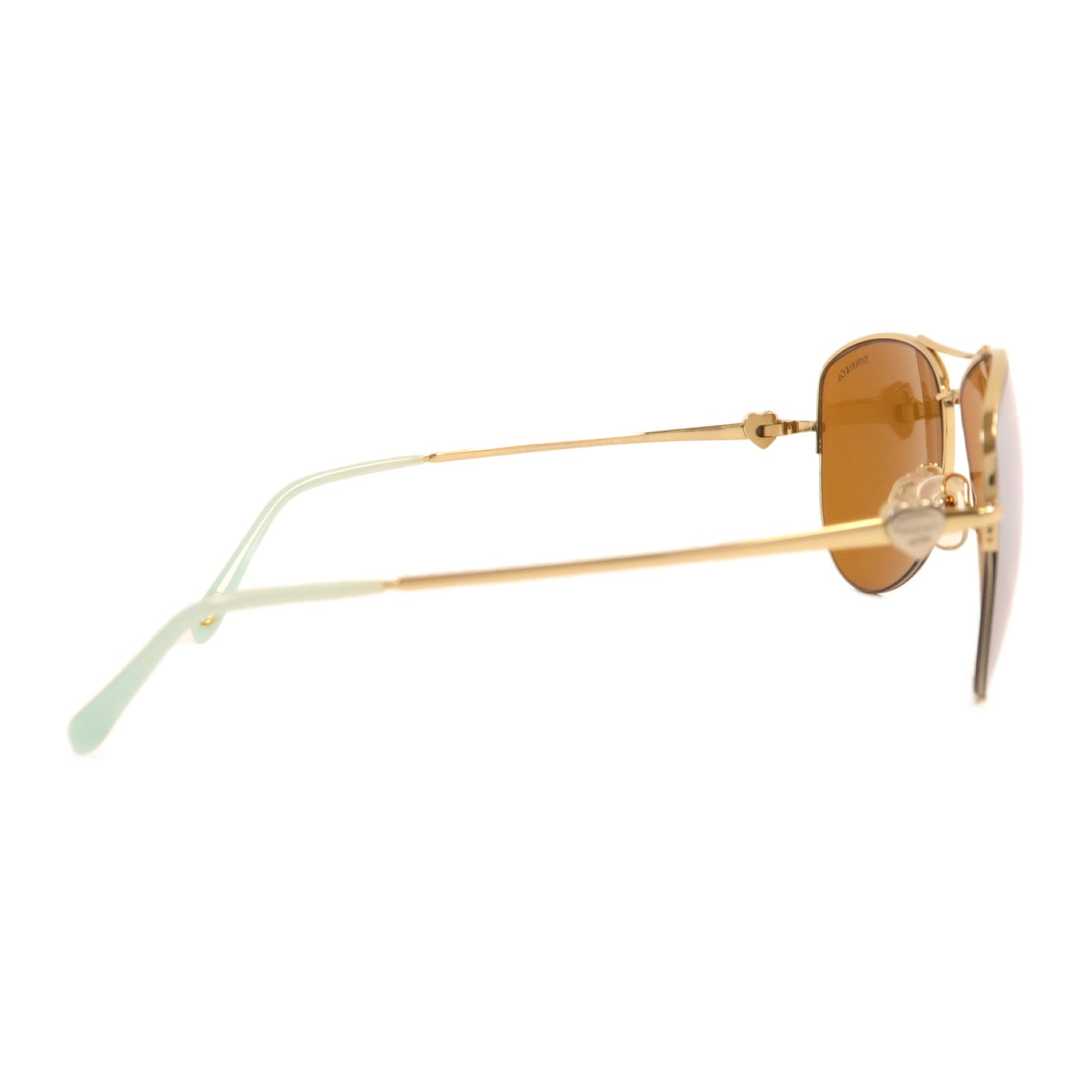 TIFFANY＆CO 金屬/PVC Sunglassess太陽眼鏡金色/湖水綠色