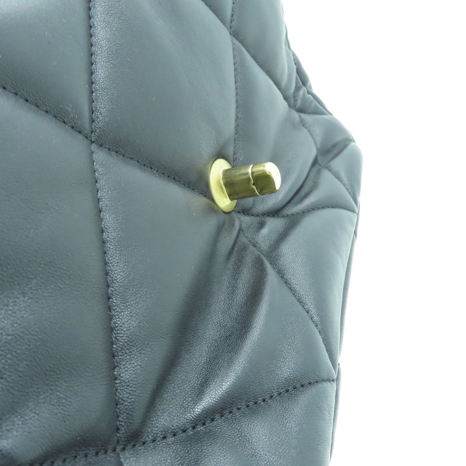 CHANEL 【激減優惠】菱格牛皮皮革Chain Shoulder Bag金扣/銀扣手挽肩背兩用袋黑色