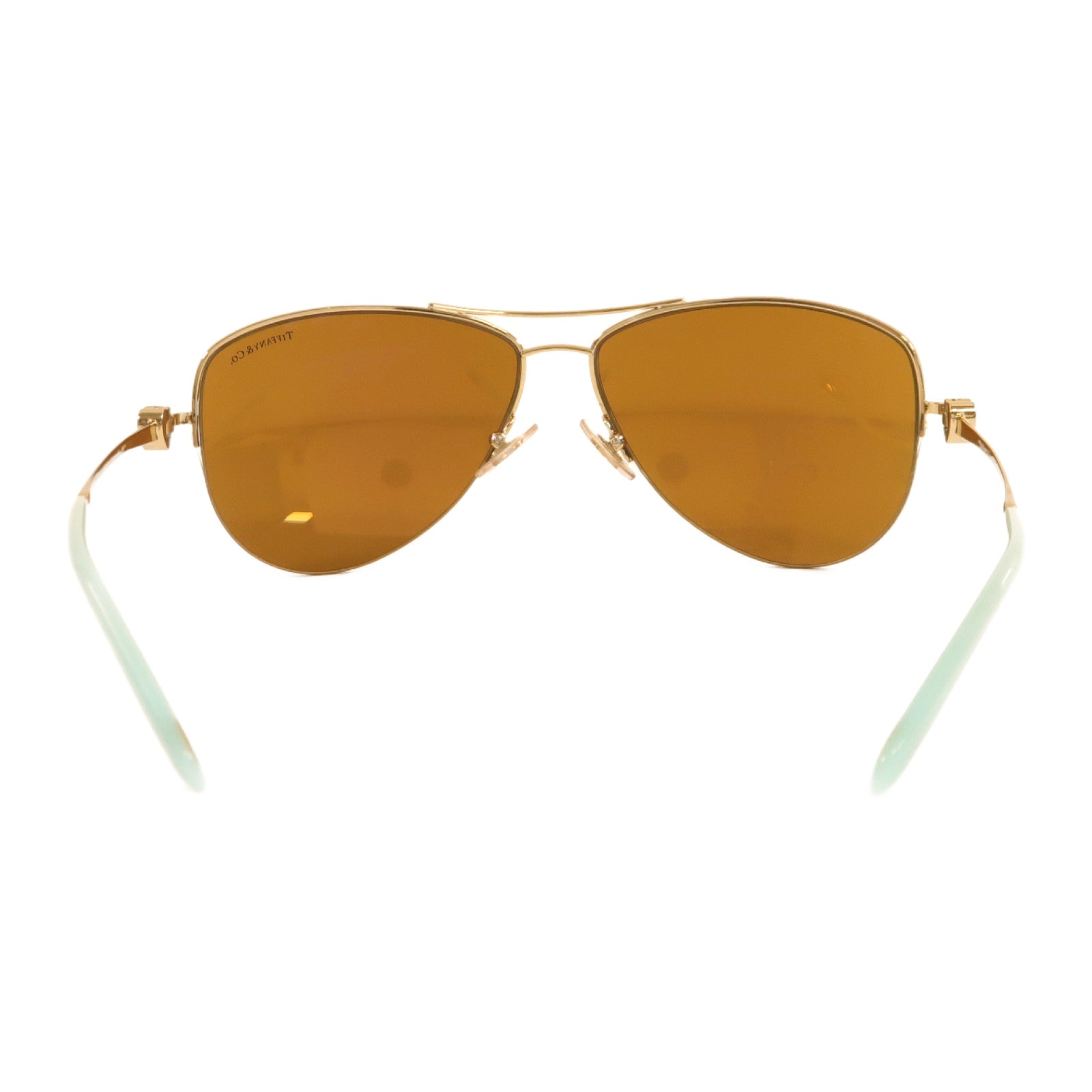 TIFFANY＆CO 金屬/PVC Sunglassess太陽眼鏡金色/湖水綠色