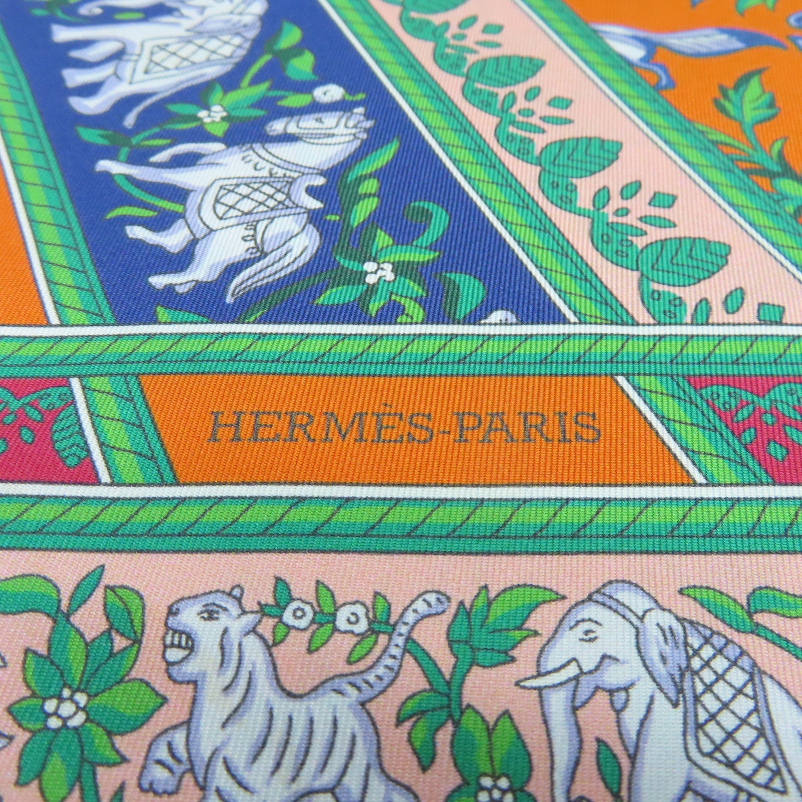 HERMES 絲質Maxi Twilly絲巾橙色/粉紅色/彩色