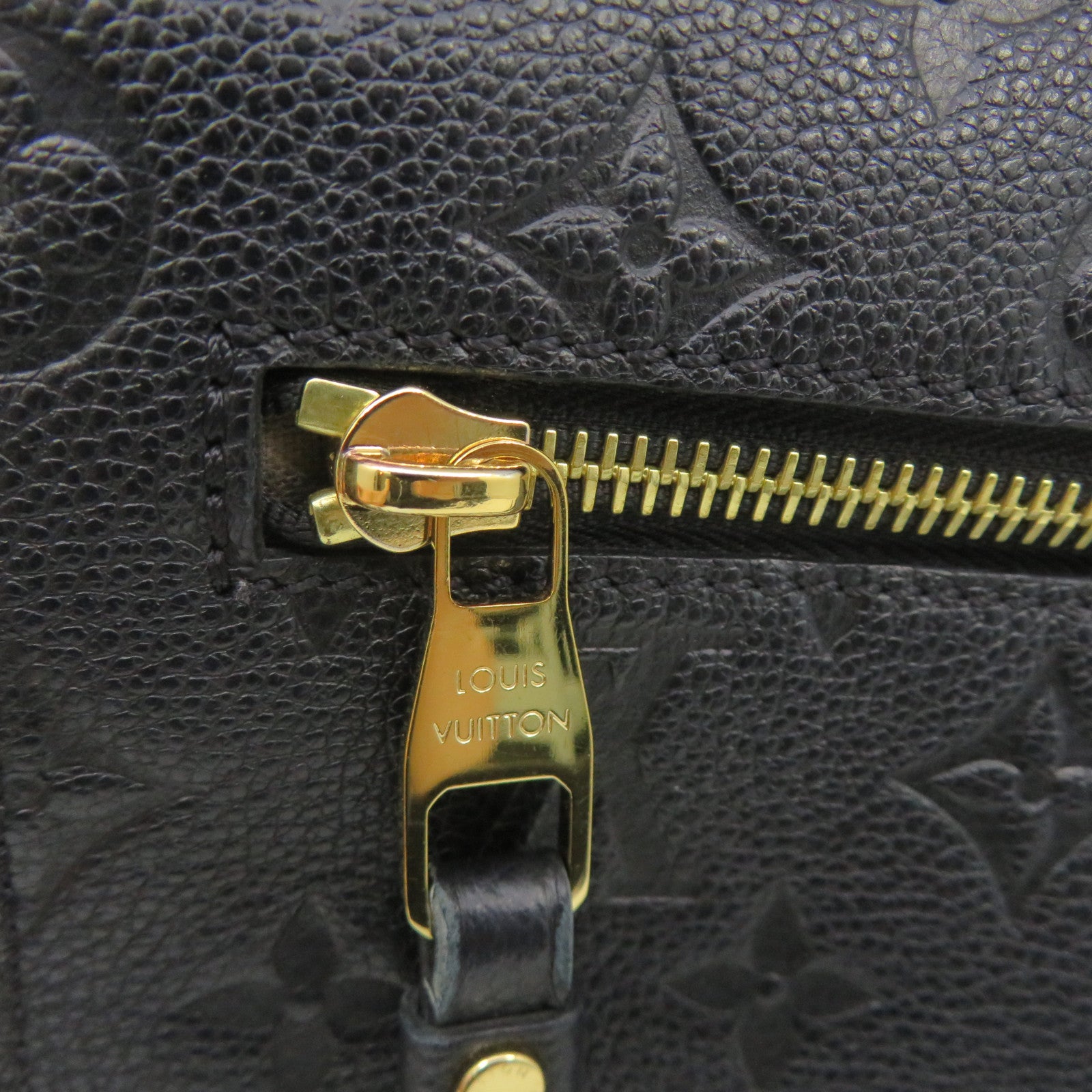 LOUIS VUITTON Monogram Empreinte Pochette Metis金扣手挽肩背两用袋黑色