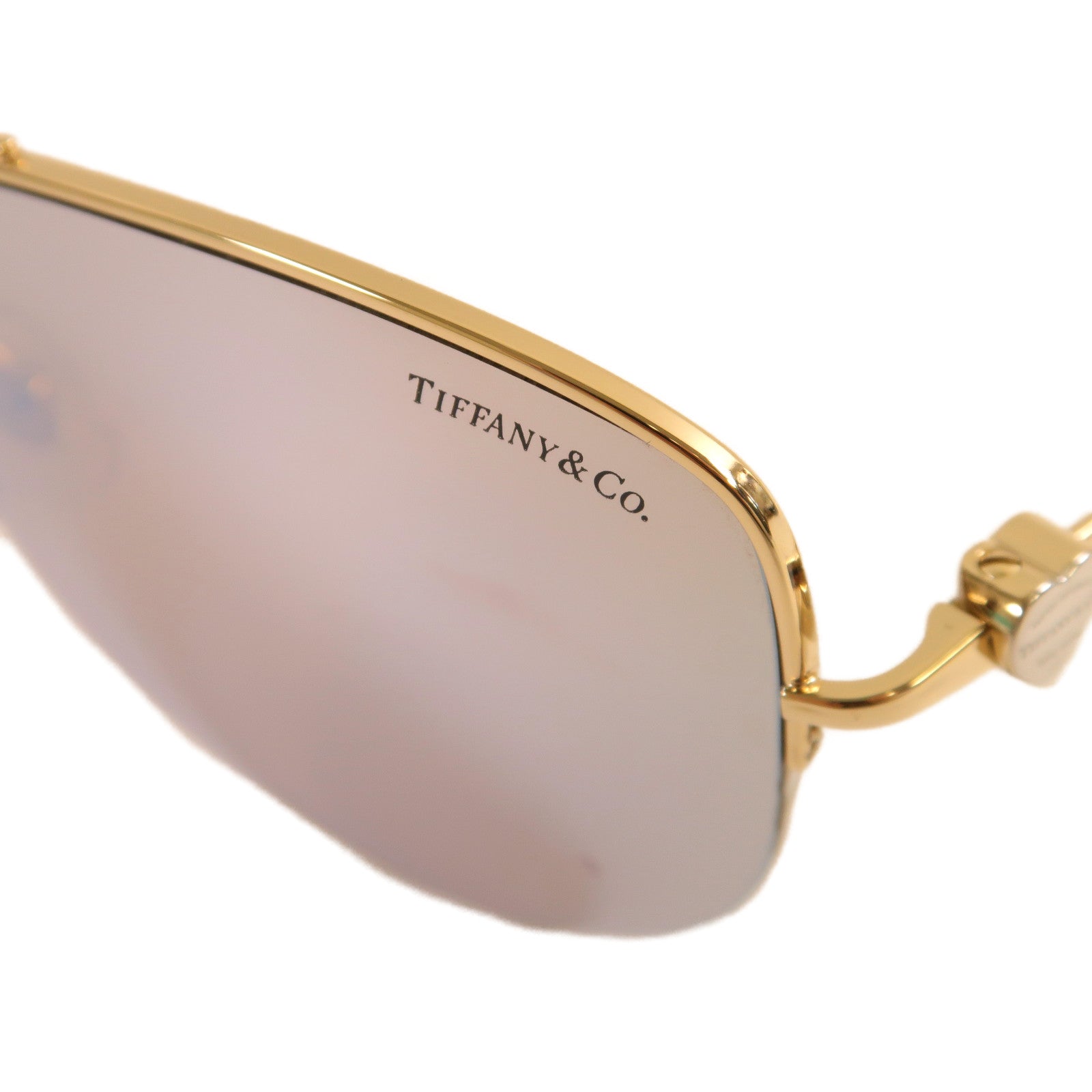 TIFFANY＆CO 金屬/PVC Sunglassess太陽眼鏡金色/湖水綠色
