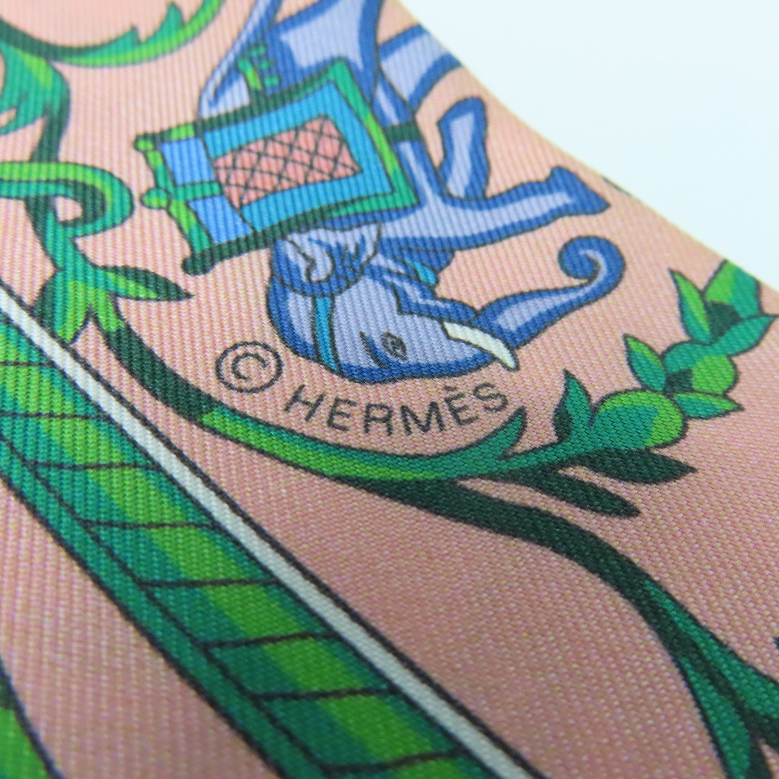 HERMES 絲質Maxi Twilly絲巾橙色/粉紅色/彩色