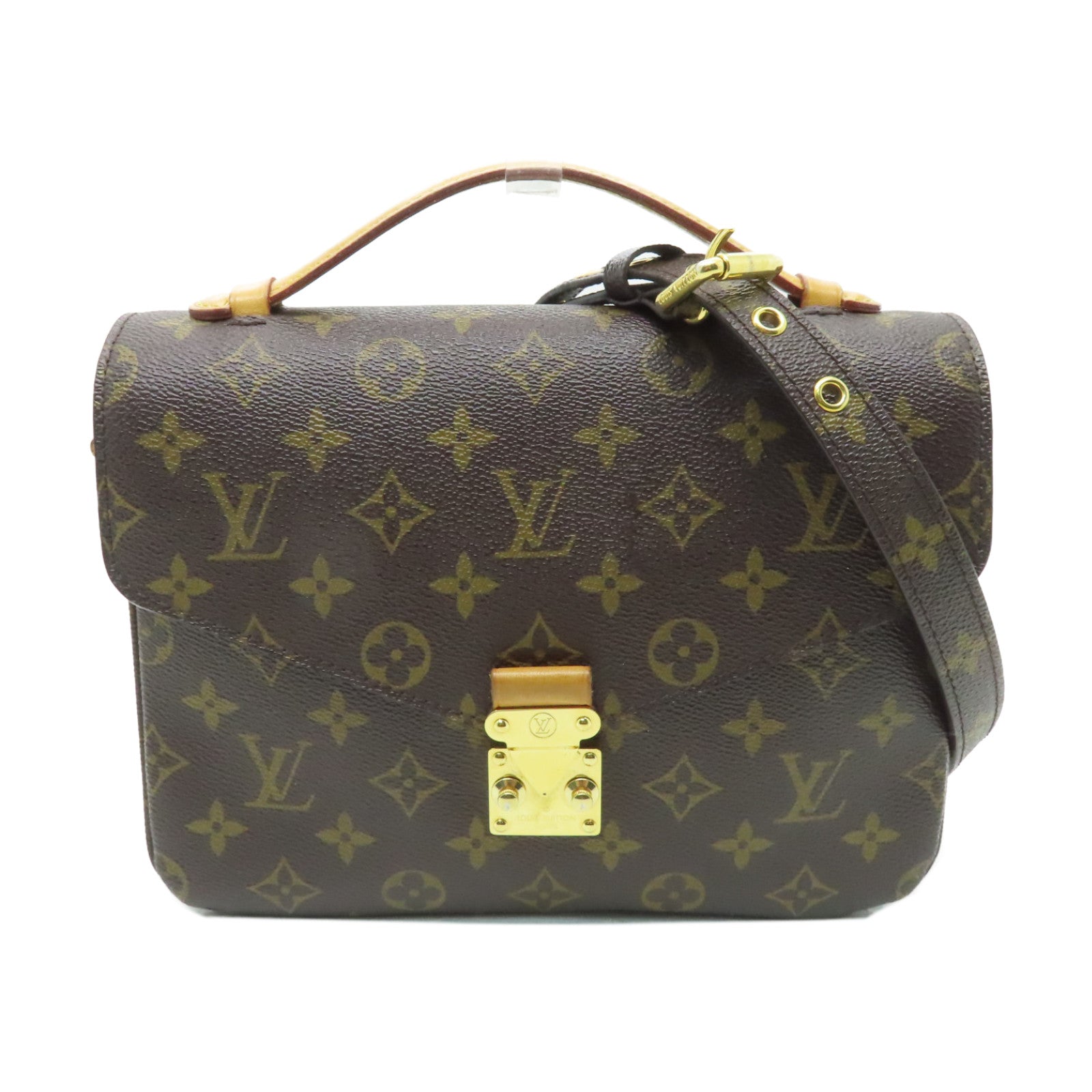 LOUIS VUITTON Monogram Pochette Metis金扣手挽肩背兩用袋啡色