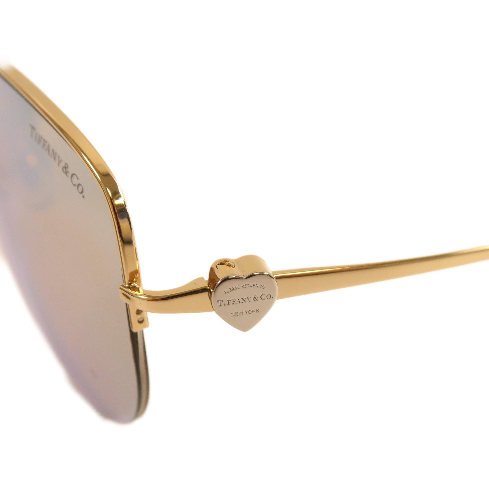 TIFFANY＆CO 金屬/PVC Sunglassess太陽眼鏡金色/湖水綠色
