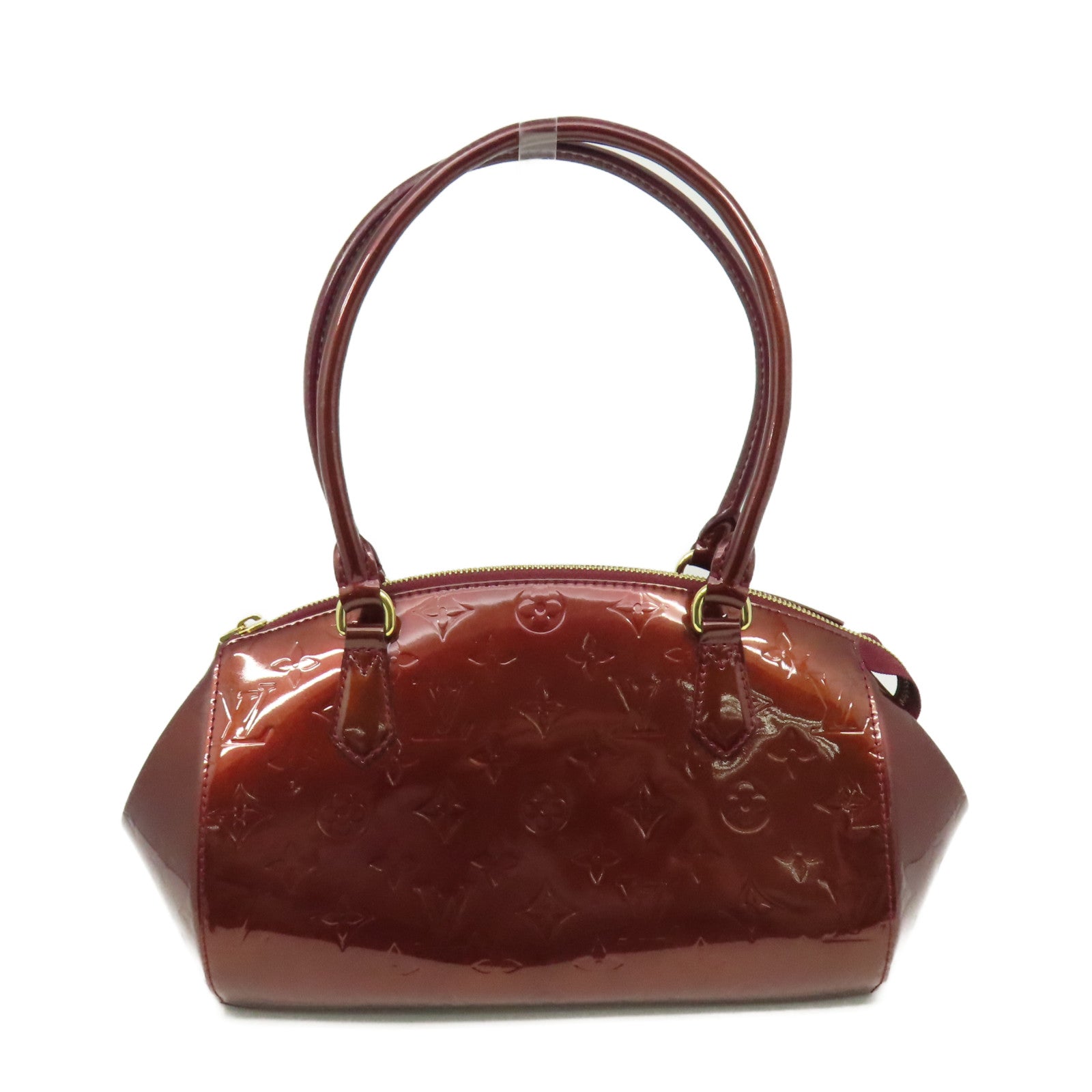 LOUIS VUITTON Vernis Sherwood PM Shoulder Bag肩背袋酒紅色