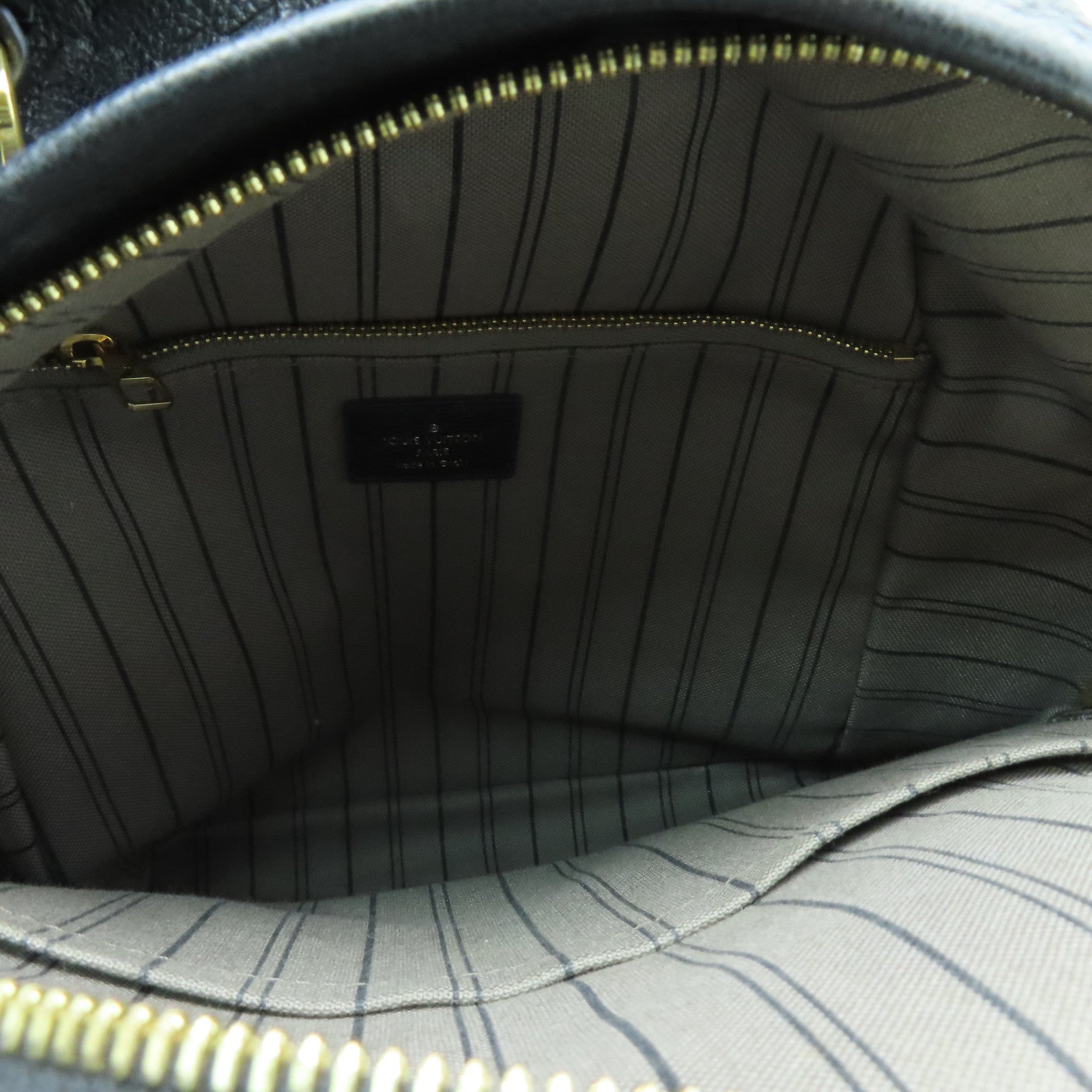 LOUIS VUITTON Monogram Empreinte Sorbonne Gold Buckle Backpack Black