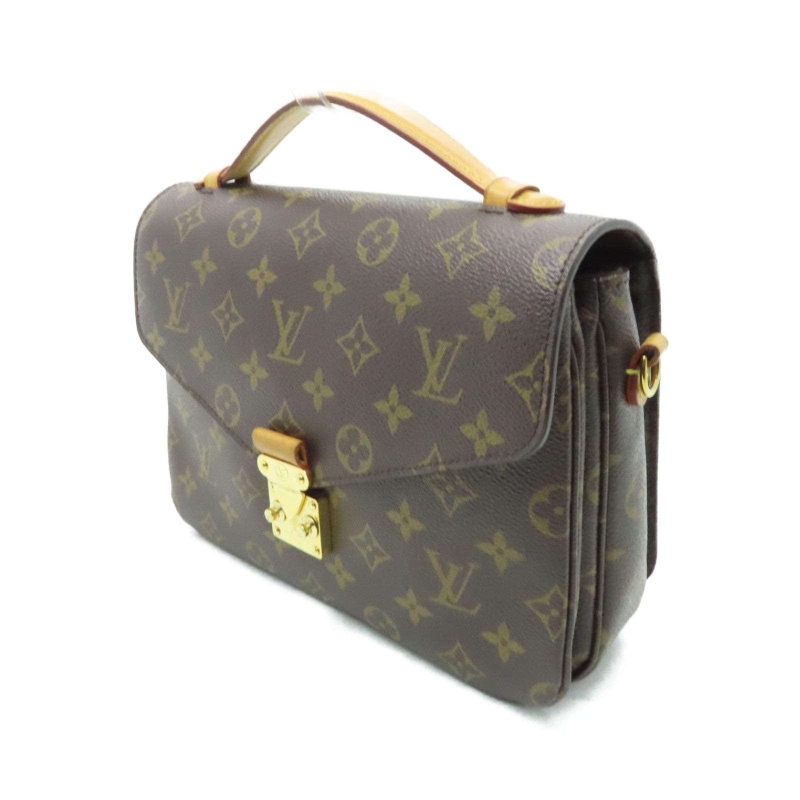 LOUIS VUITTON Monogram Pochette Metis金扣手挽肩背兩用袋啡色