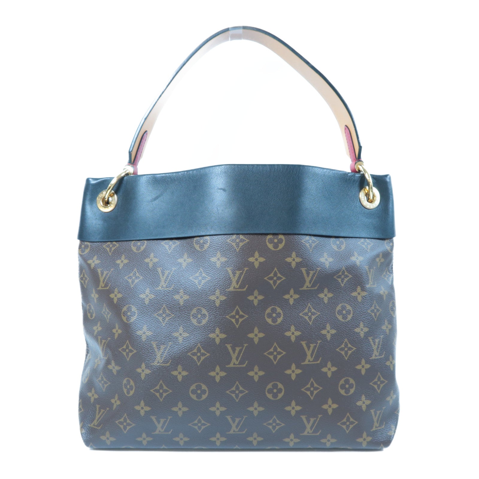 LOUIS VUITTON Monogram Tuileries Hobo金扣手挽袋啡色/黑色